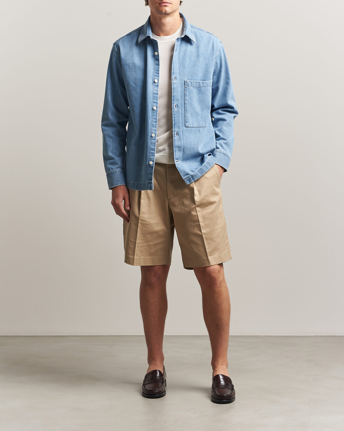 Herren | Shorts | NN07 | Kay Relaxed Fit Cotton Drawstring Shorts Desert Khaki