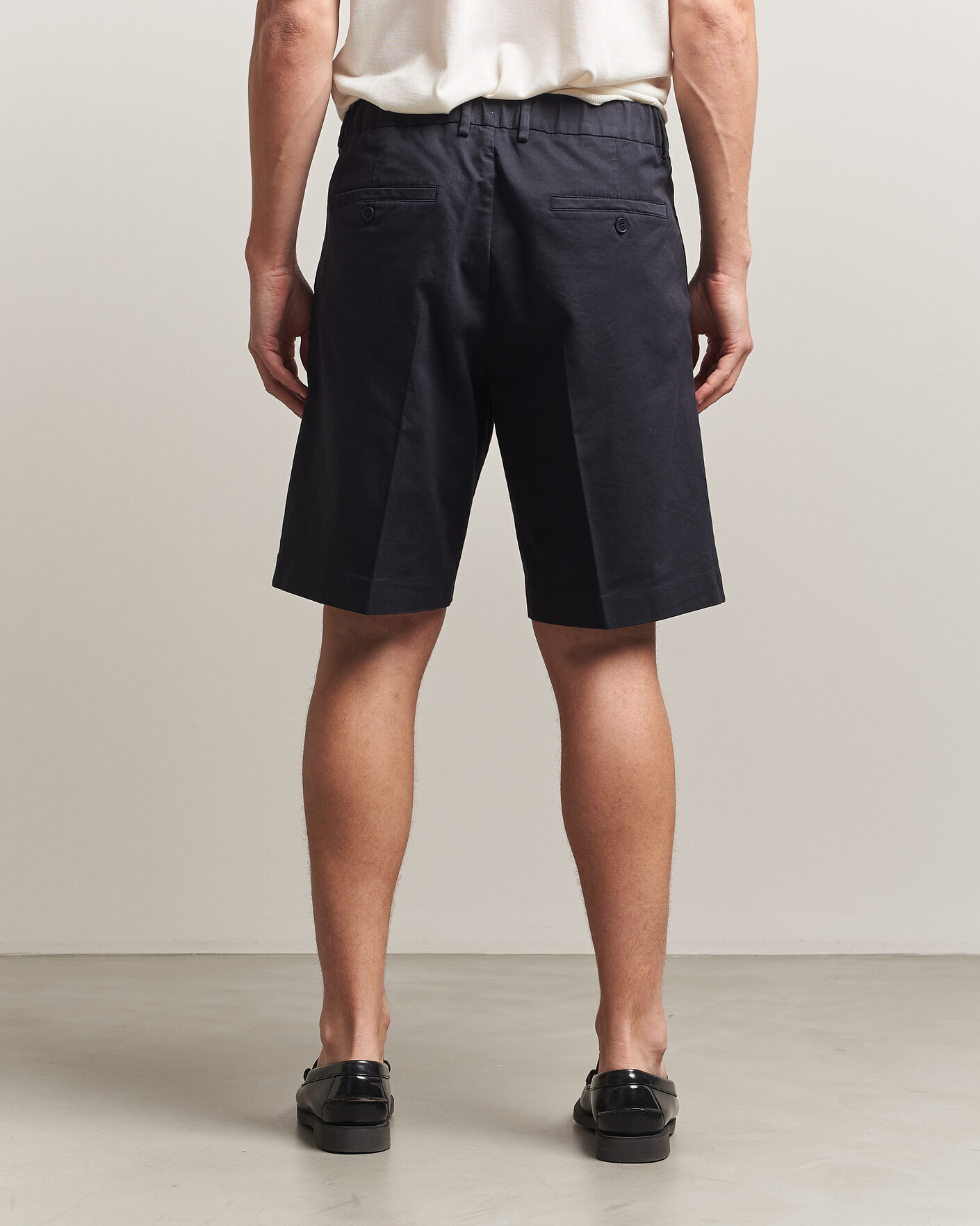 Herren | Shorts | NN07 | Kay Relaxed Fit Cotton Drawstring Shorts Navy Blue