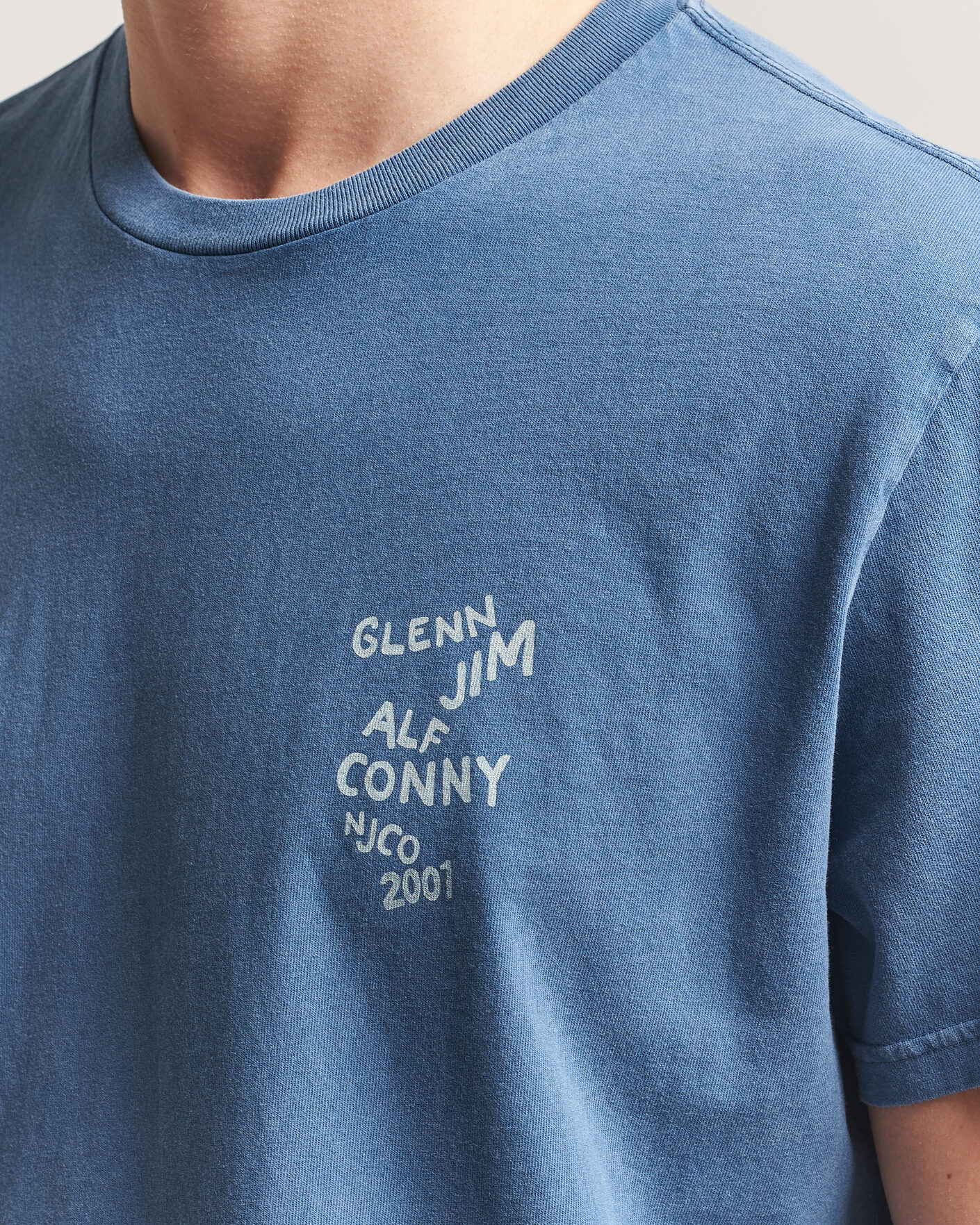 Herren | T-Shirts | Nudie Jeans | Roy OG Line-Up T-Shirt French Blue