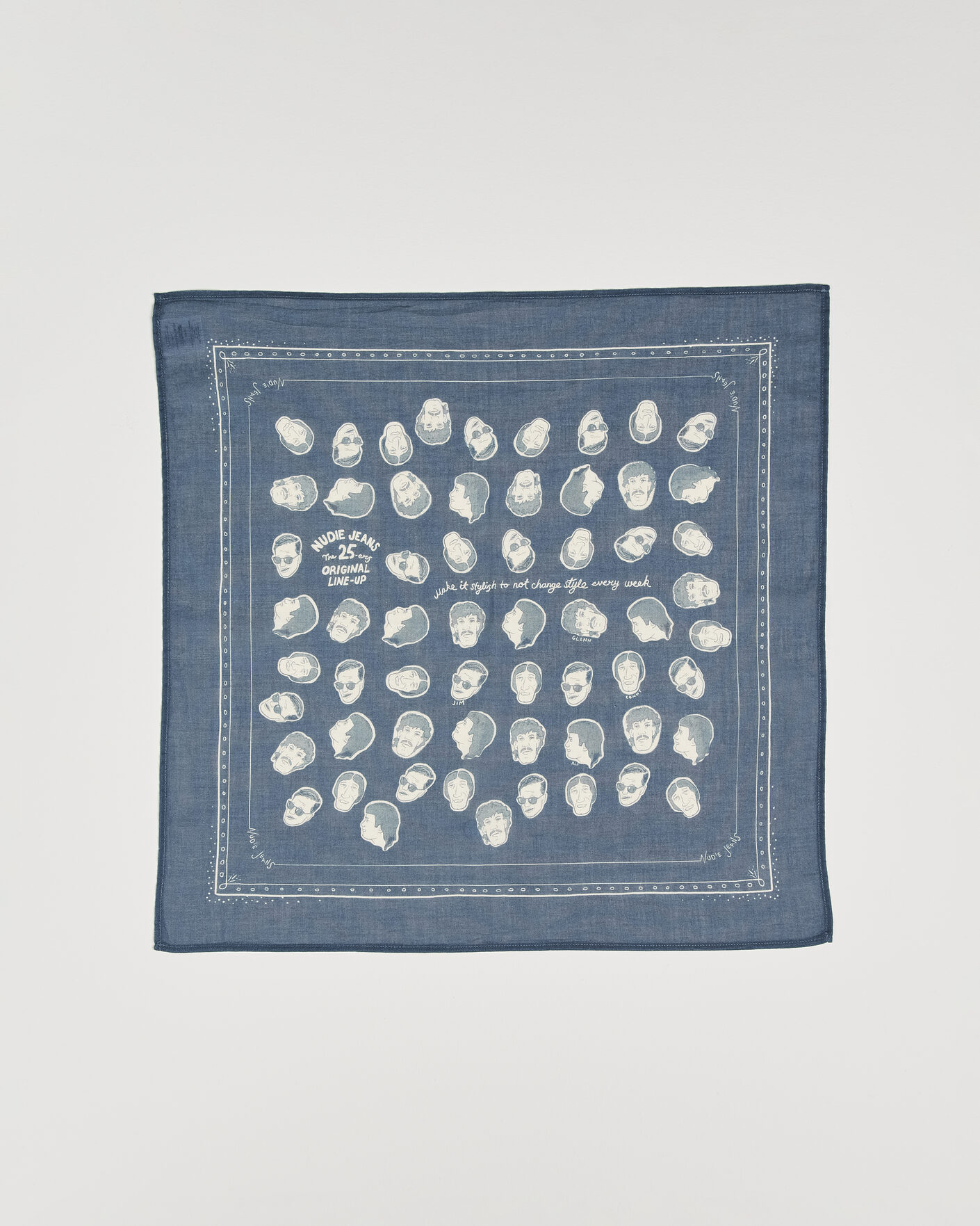 Herren | Tücher | Nudie Jeans | Ingrid OG Line-Up Bandana Blue