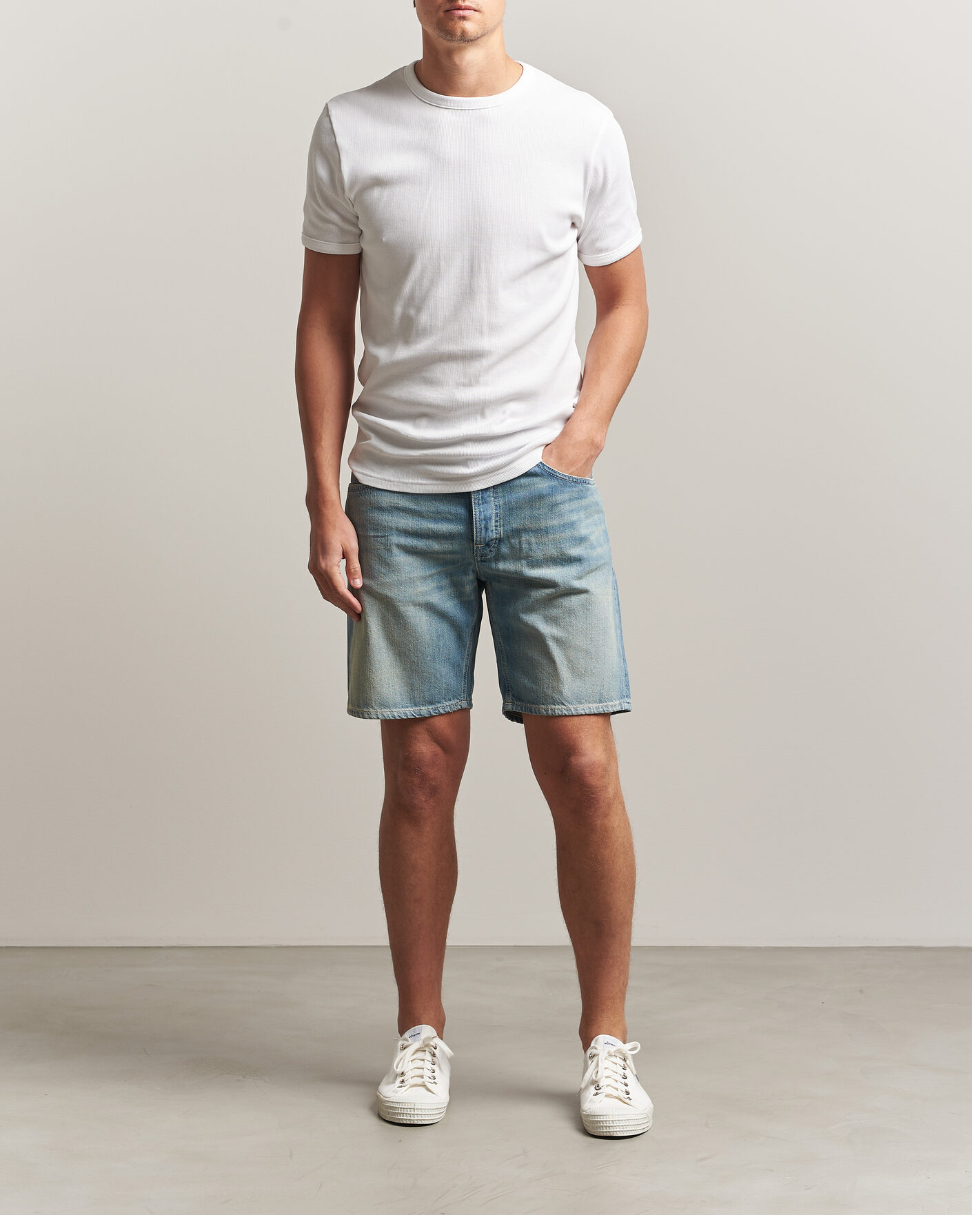 Herren | Shorts | Nudie Jeans | Seth Denim Shorts Drift Wood Light Blue
