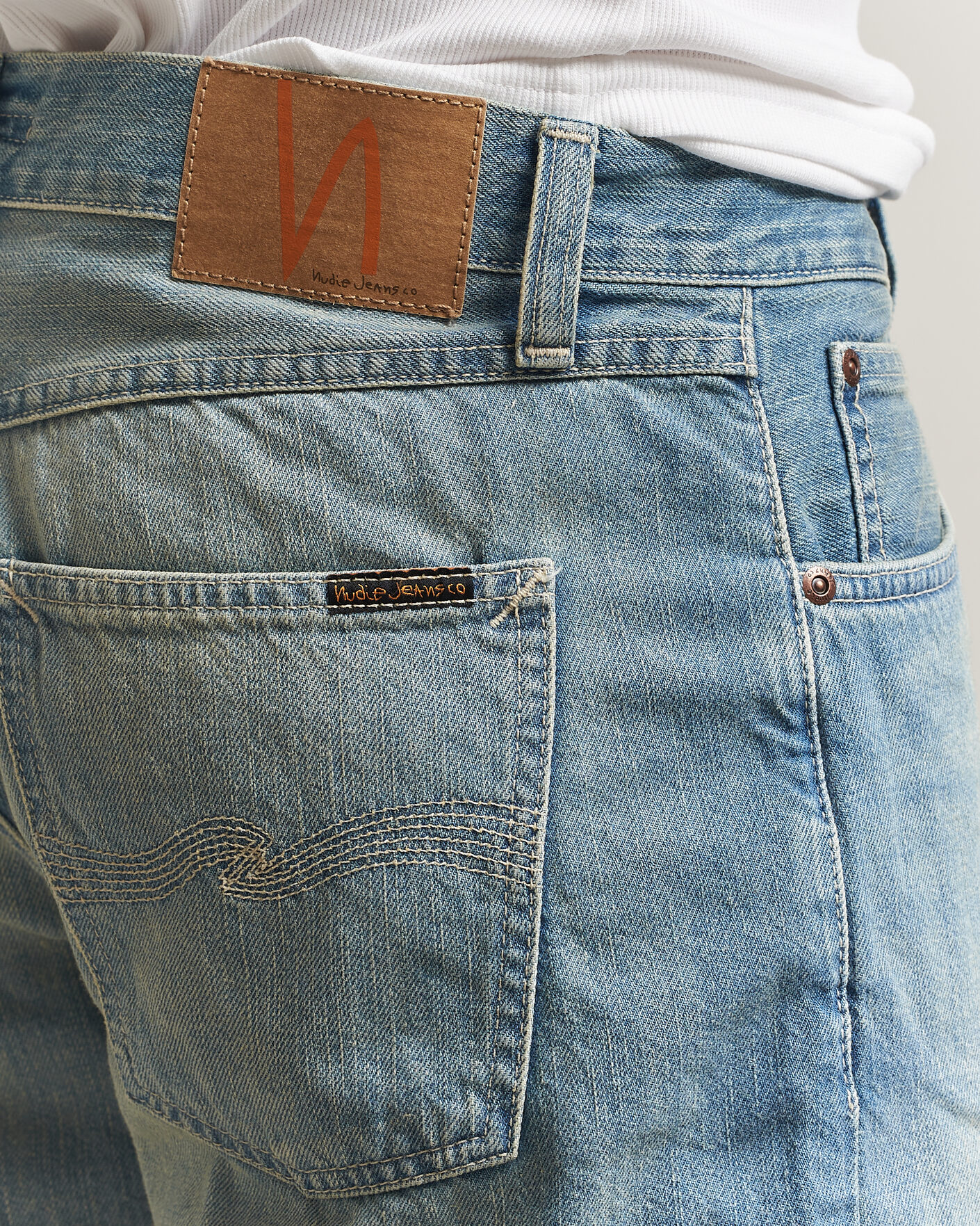 Herren | Shorts | Nudie Jeans | Seth Denim Shorts Drift Wood Light Blue