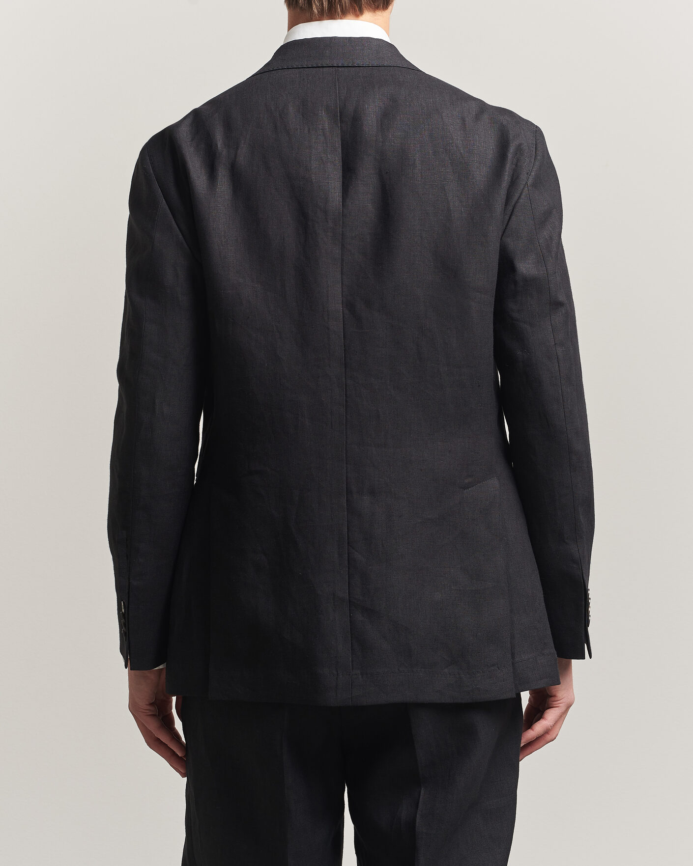 Herren | Sakkos | Oscar Jacobson | Rufus Soft Linen Blazer Black