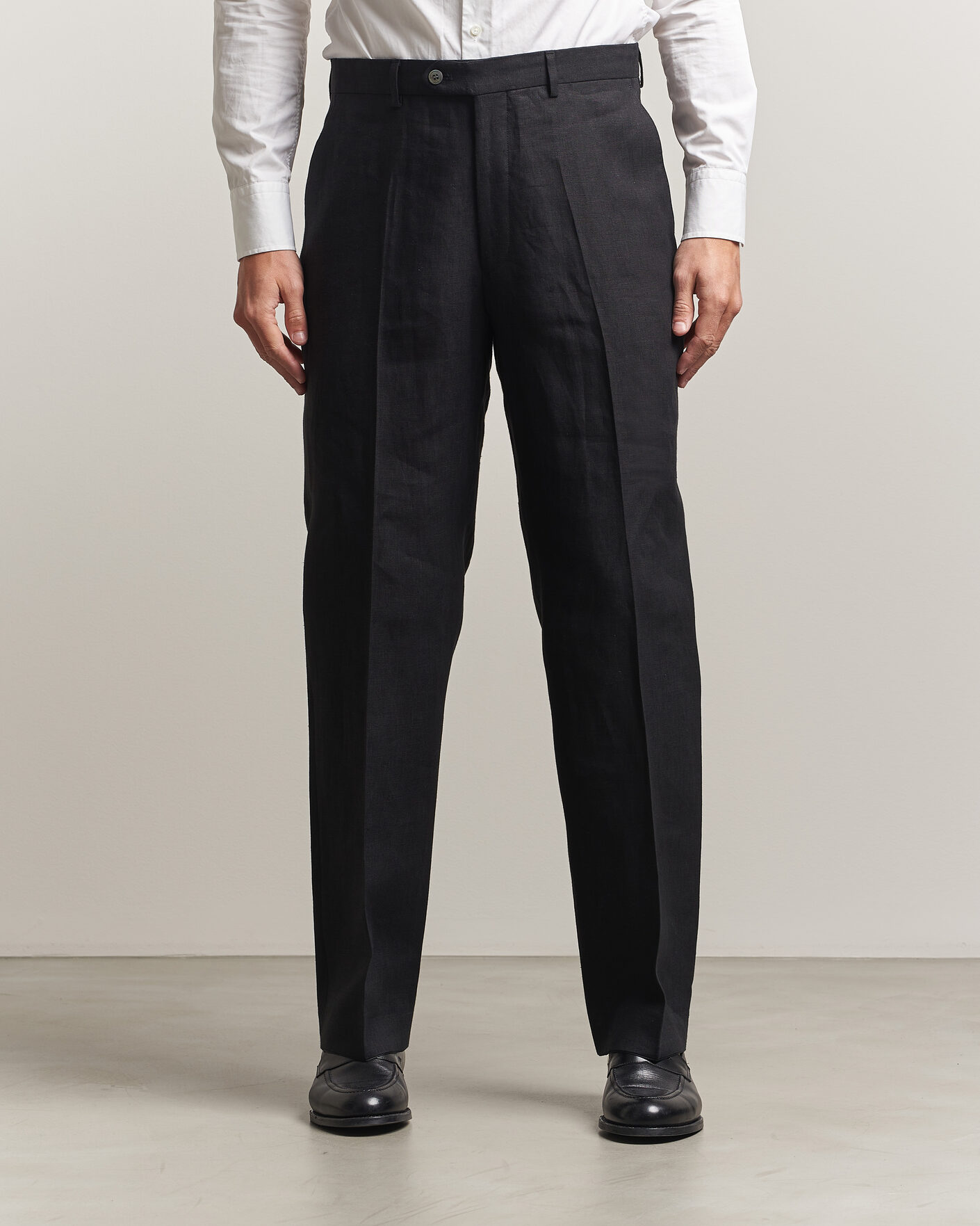 Herren | Hosen | Oscar Jacobson | Dell S Linen Trousers Black