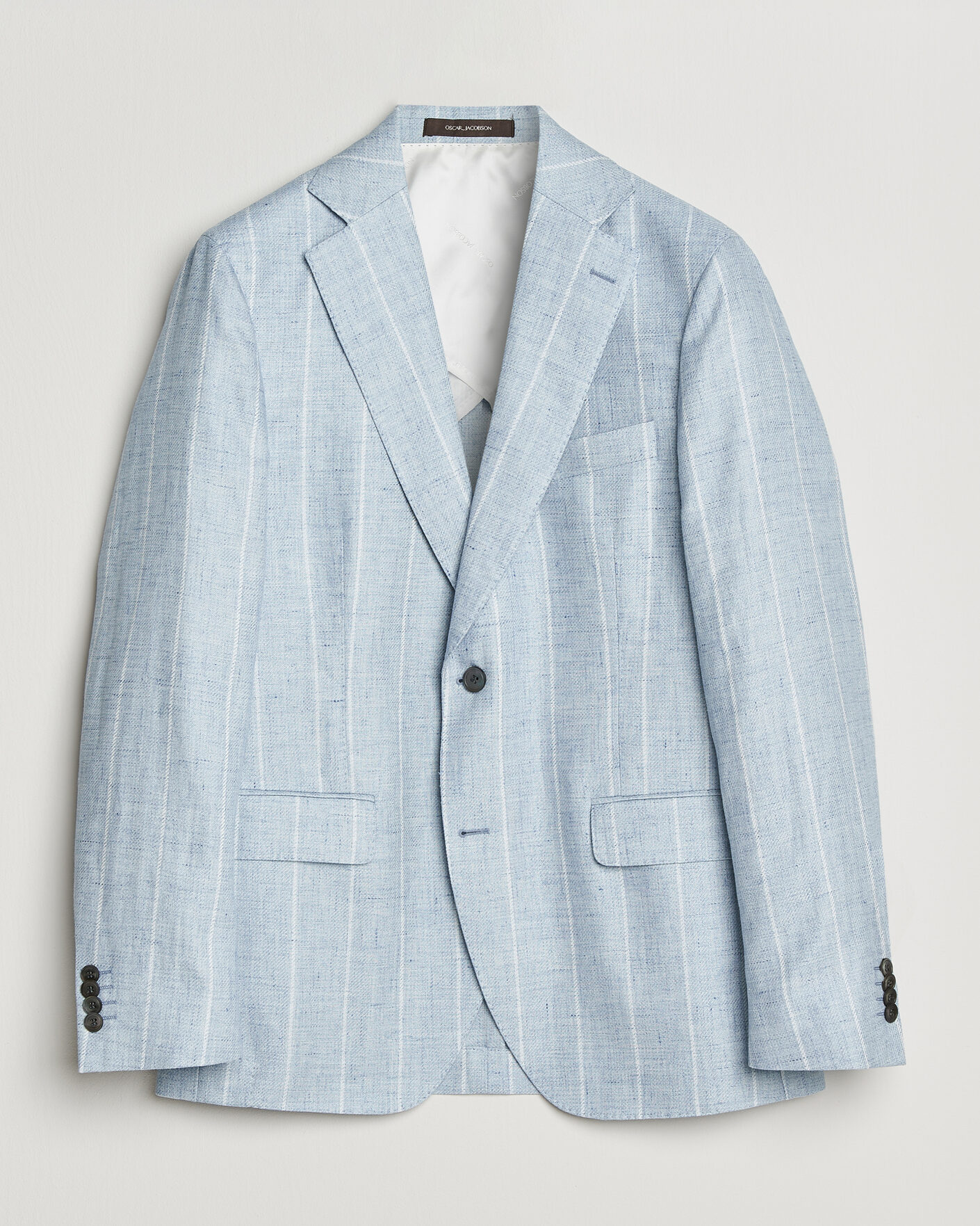 Herren | Sakkos | Oscar Jacobson | Ferry Soft Linen/Cotton Blazer Light Blue