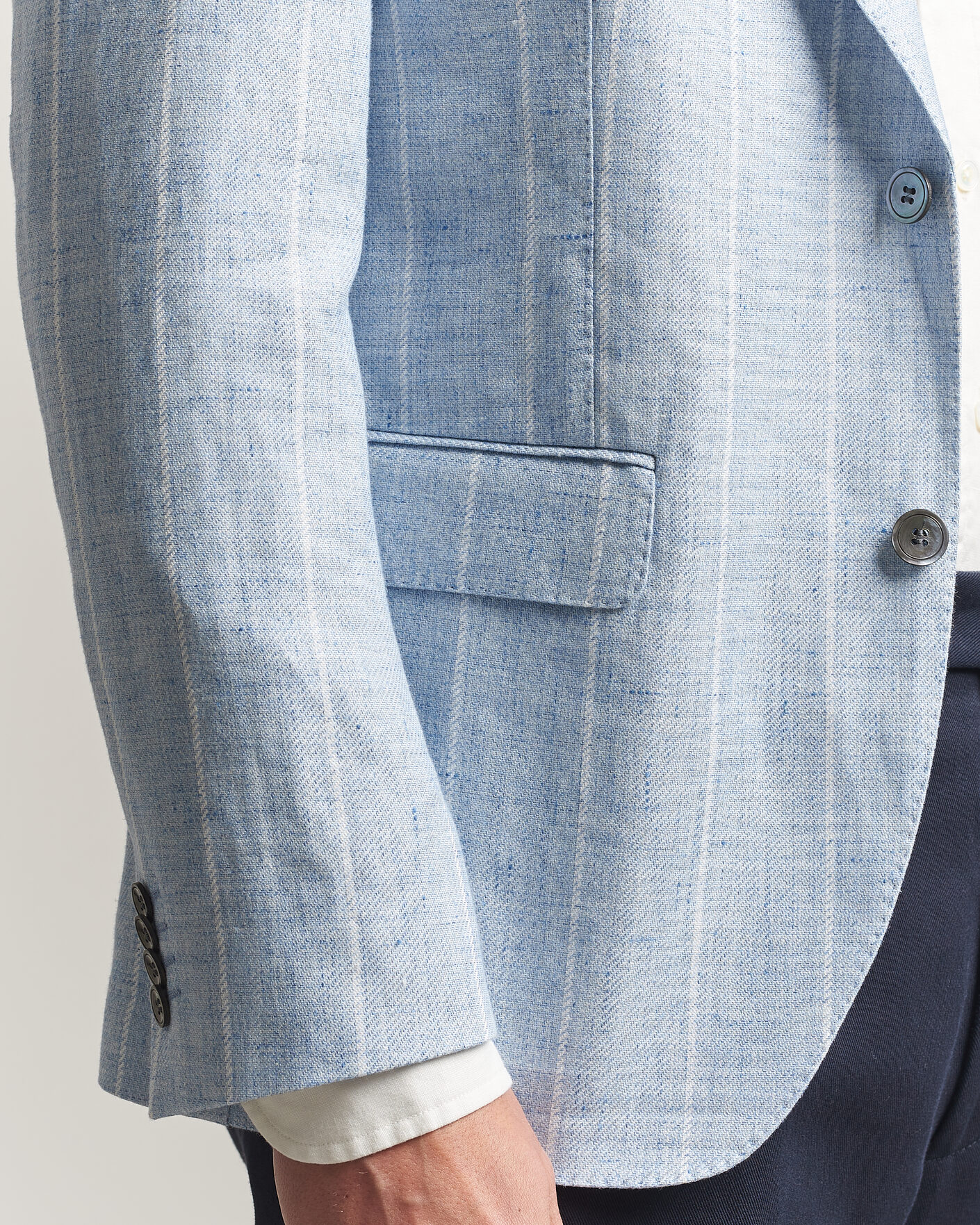 Herren | Sakkos | Oscar Jacobson | Ferry Soft Linen/Cotton Blazer Light Blue
