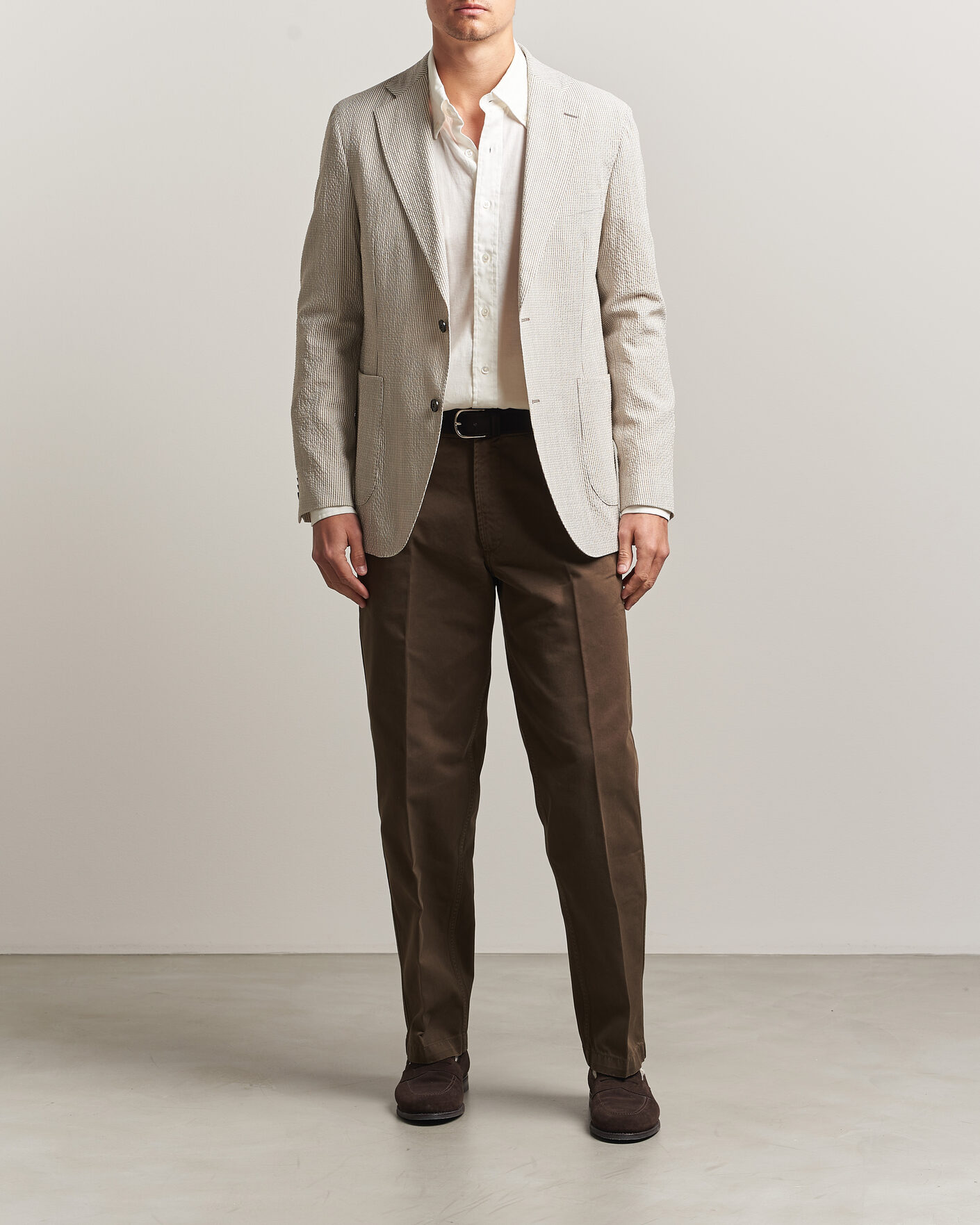 Herren | Sakkos | Oscar Jacobson | Ferry Patch Soft Blazer Brindle Beige