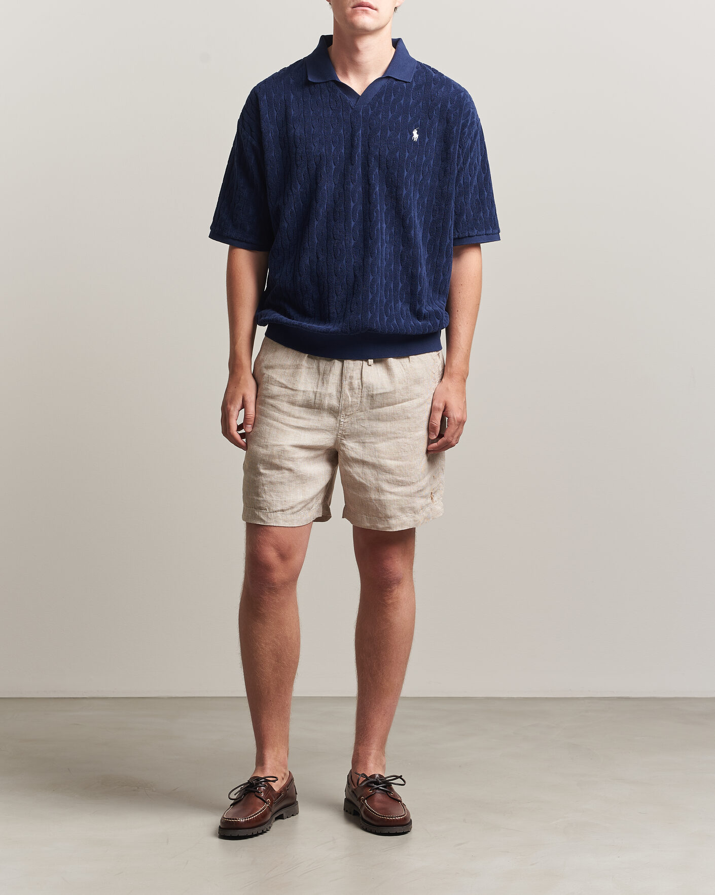 Herren | Shorts | Polo Ralph Lauren | Woven Linen Shorts Coastal Beige White