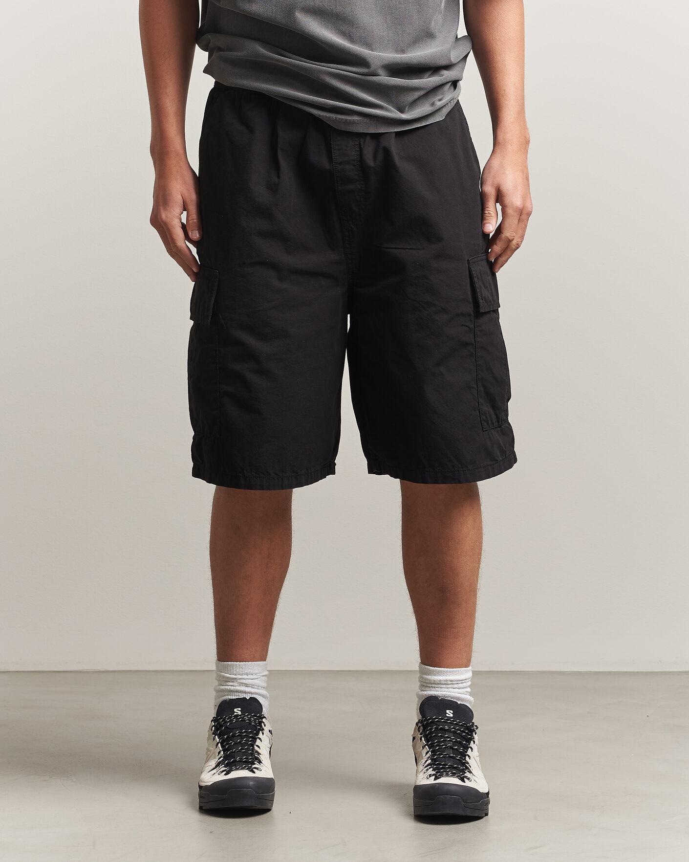 Herren | Shorts | Carhartt WIP | Mandler Cargo Cotton Poplin Shorts Black
