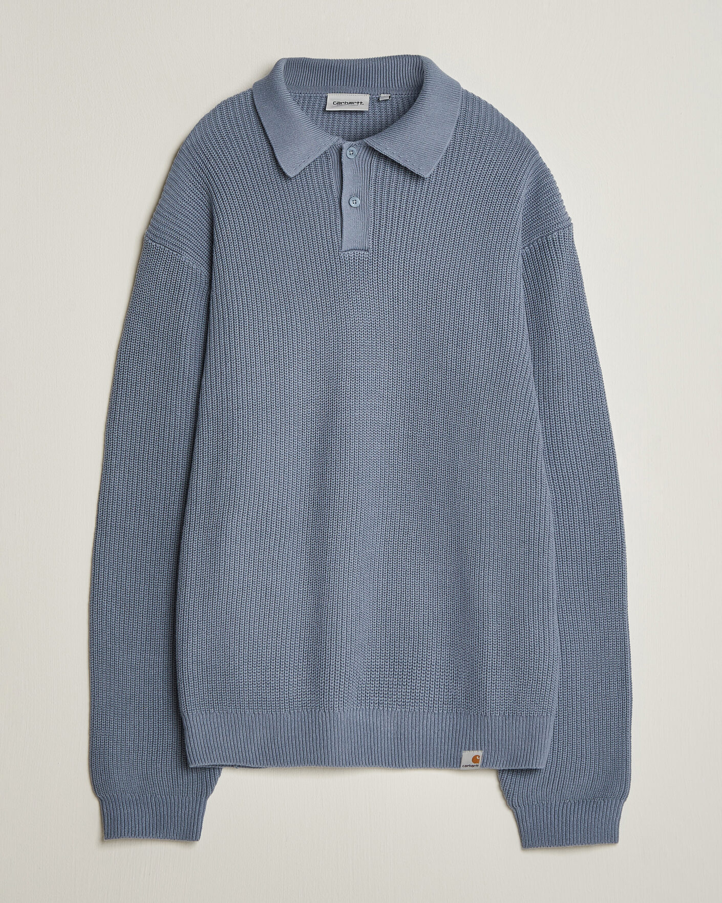 Herren | Pullover | Carhartt WIP | Miles Knitted Cotton Polo Shad Blue