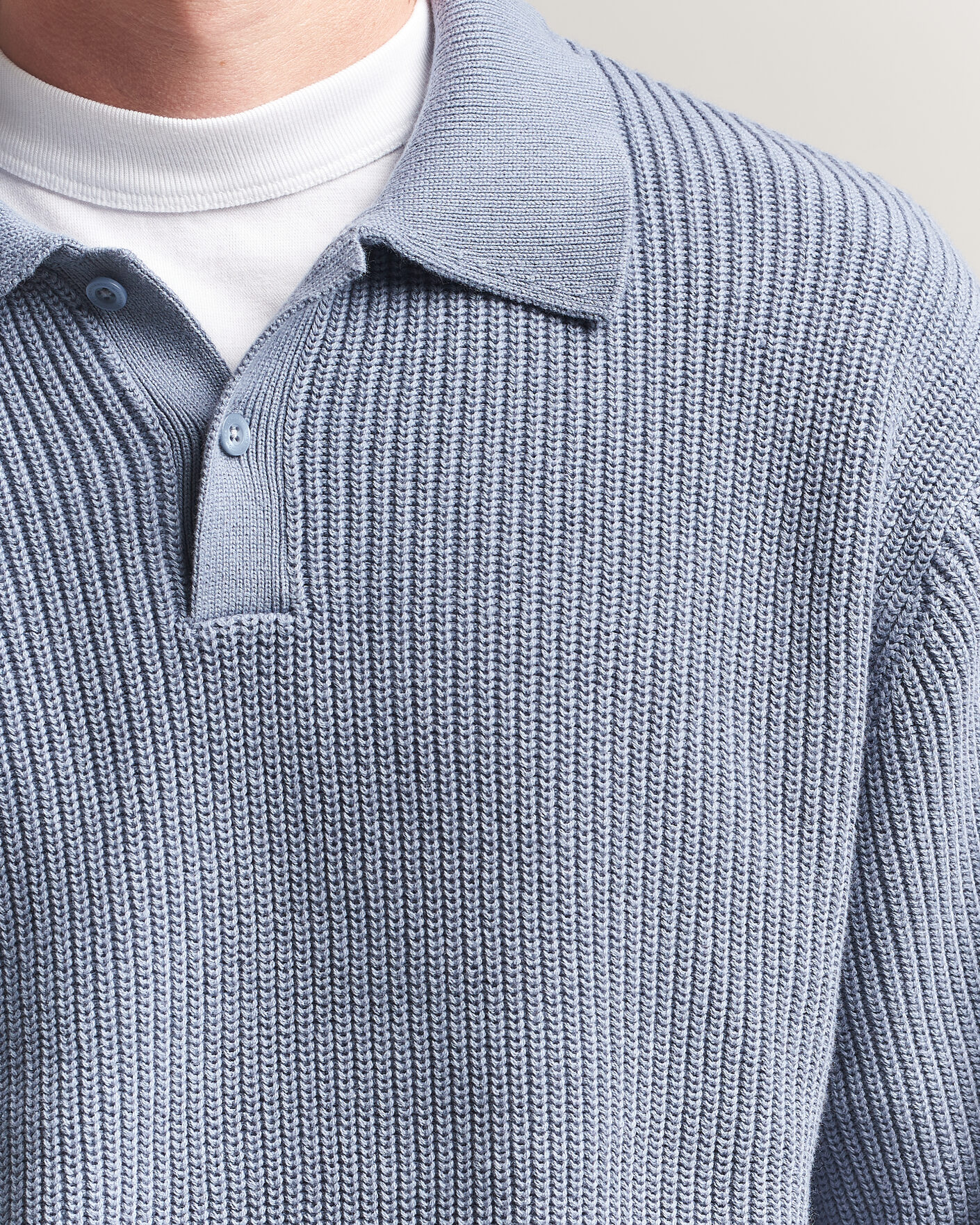 Herren | Pullover | Carhartt WIP | Miles Knitted Cotton Polo Shad Blue