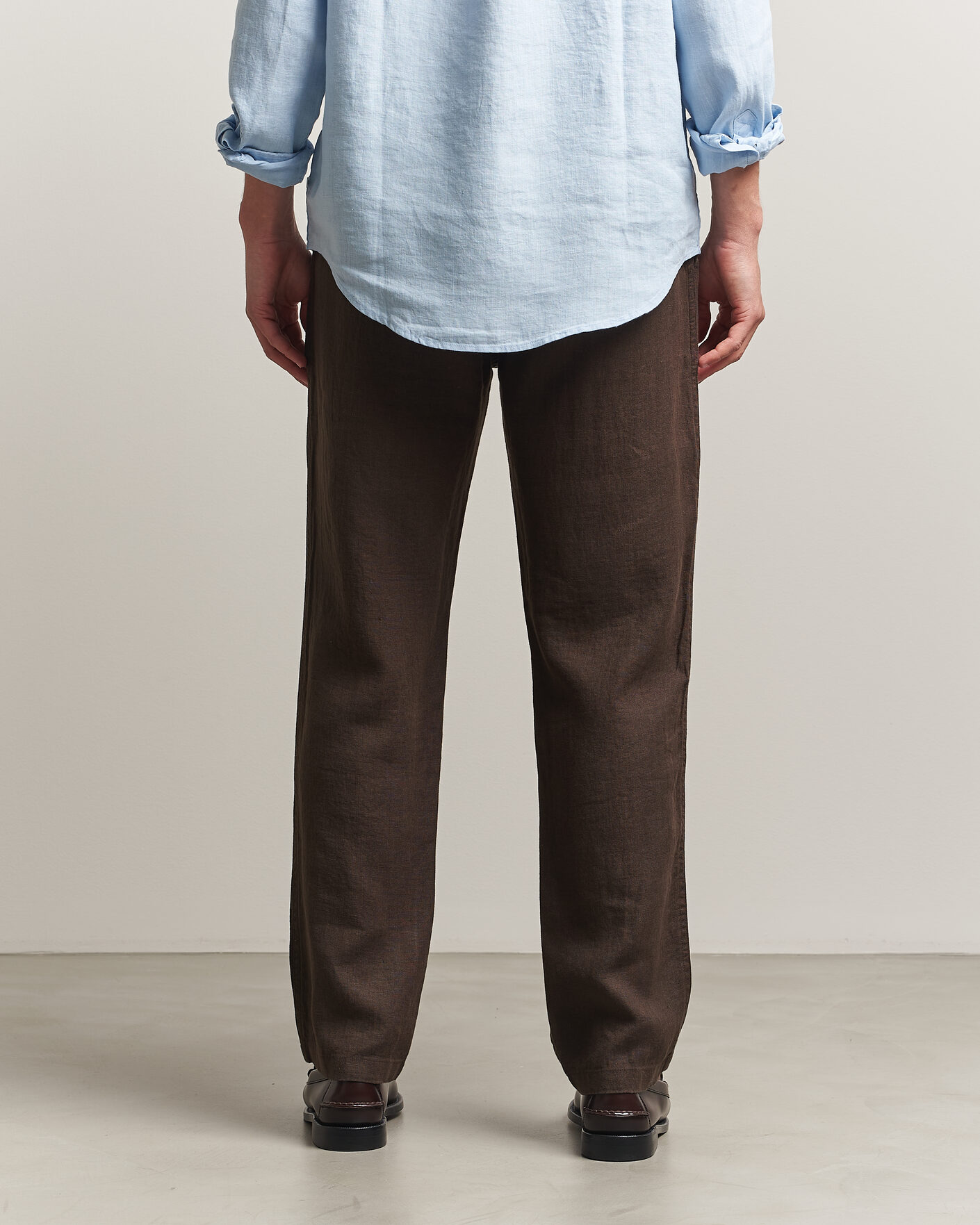 Herren | Hosen | Samsøe Samsøe | Jabari Linen Drawstring Trousers Turkish Coffee