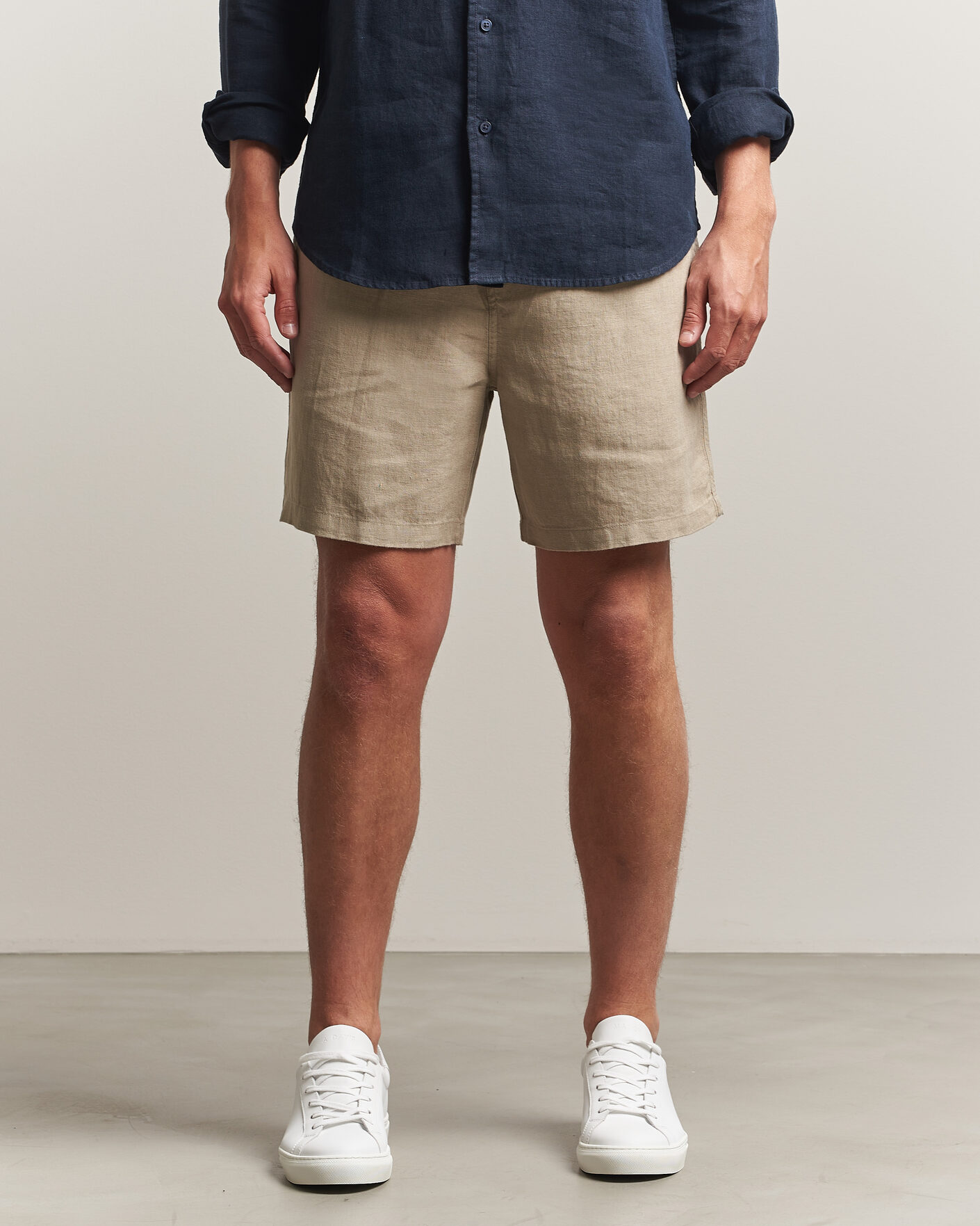 Herren | Shorts | Samsøe Samsøe | Jabari Linen Drawstring Shorts Aluminum