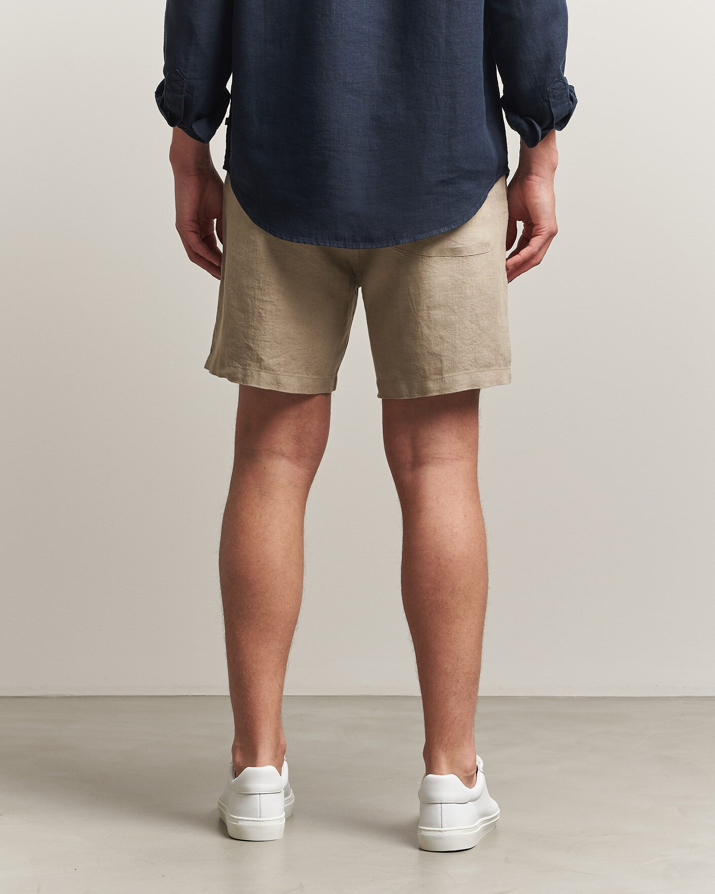 Herren | Shorts | Samsøe Samsøe | Jabari Linen Drawstring Shorts Aluminum