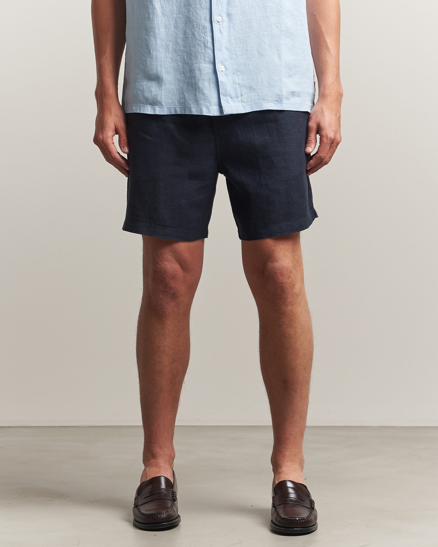 Herren | Shorts | Samsøe Samsøe | Jabari Linen Drawstring Shorts Salute Navy
