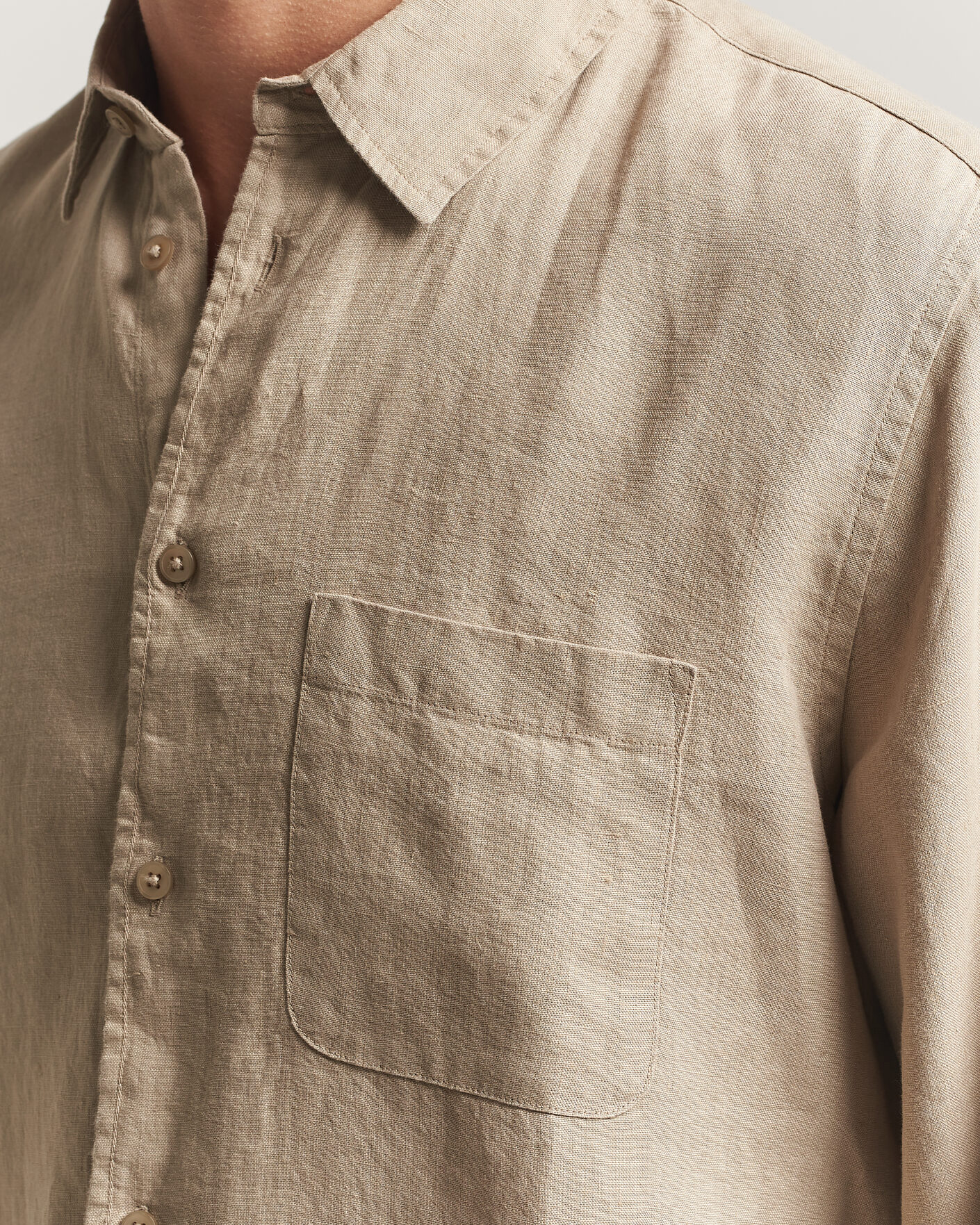 Herren | Hemden | Samsøe Samsøe | Liam Linen Shirt Aluminum