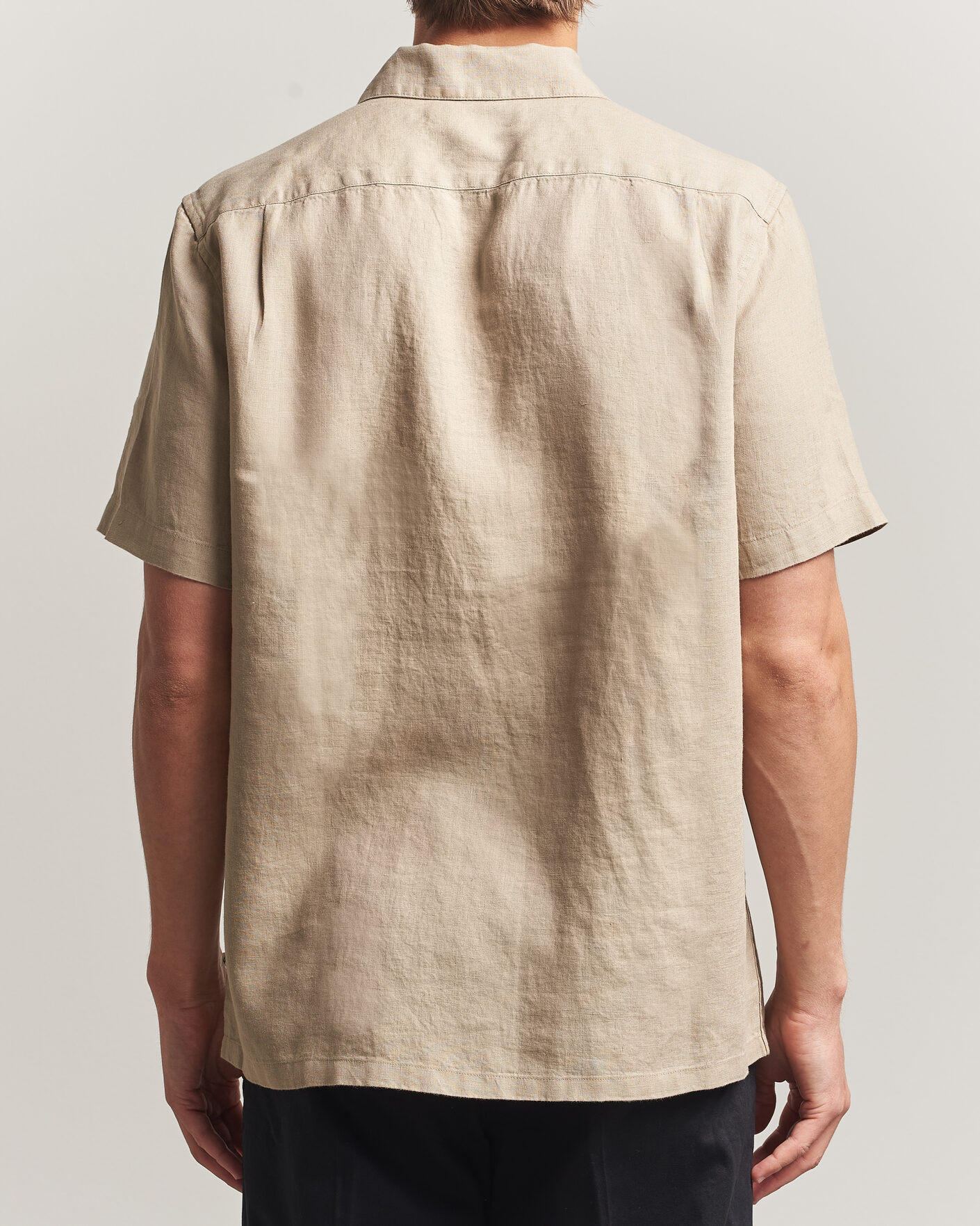 Herren | Hemden | Samsøe Samsøe | Avan Linen Short Sleeve Shirt Aluminum