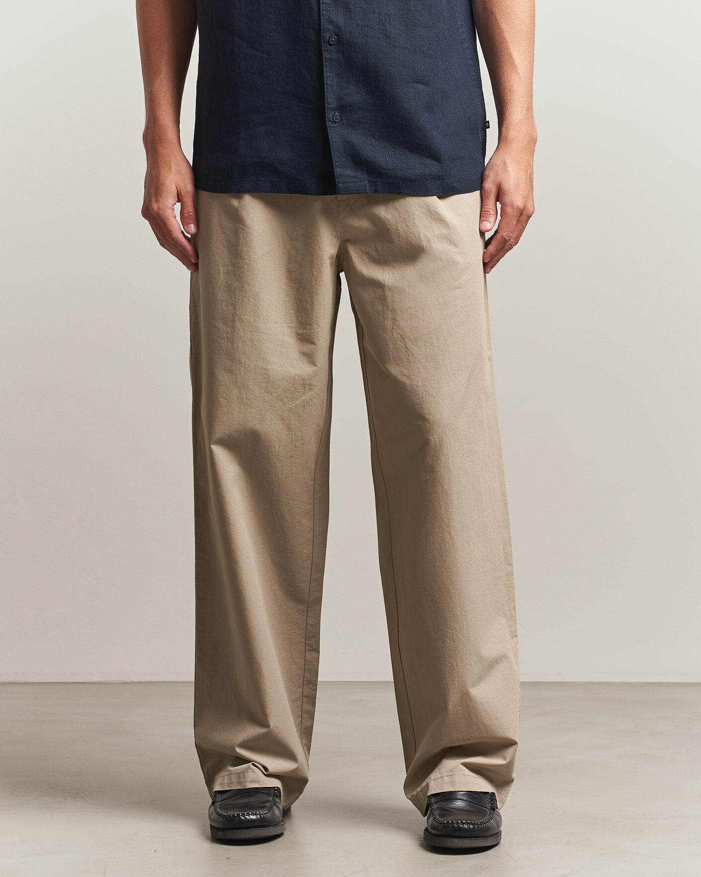 Herren | Hosen | Samsøe Samsøe | Valentin Cotton/Linen Pleated Trousers Aluminum