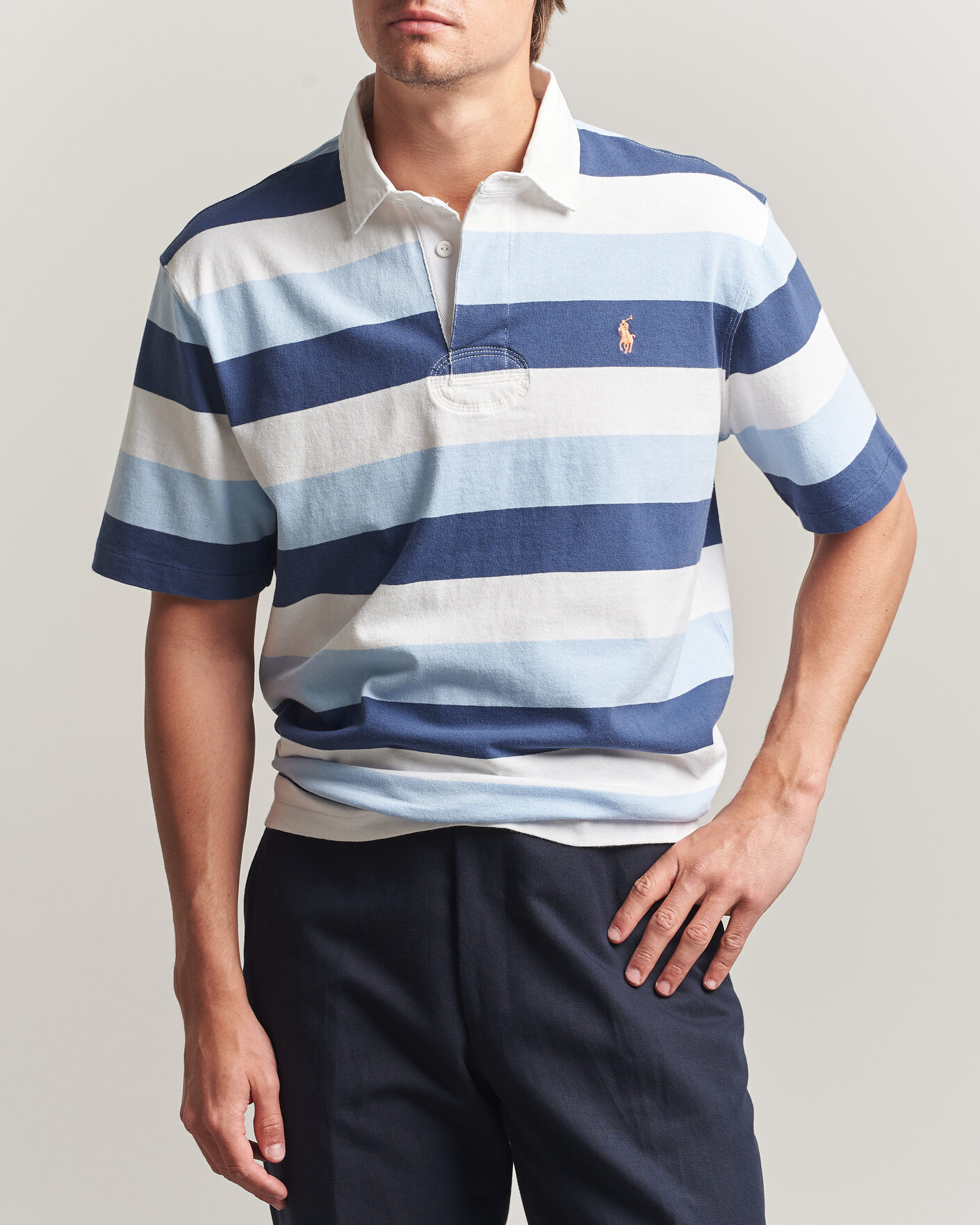 Herren | Poloshirts | Polo Ralph Lauren | Block Stripe Polo Office Blue