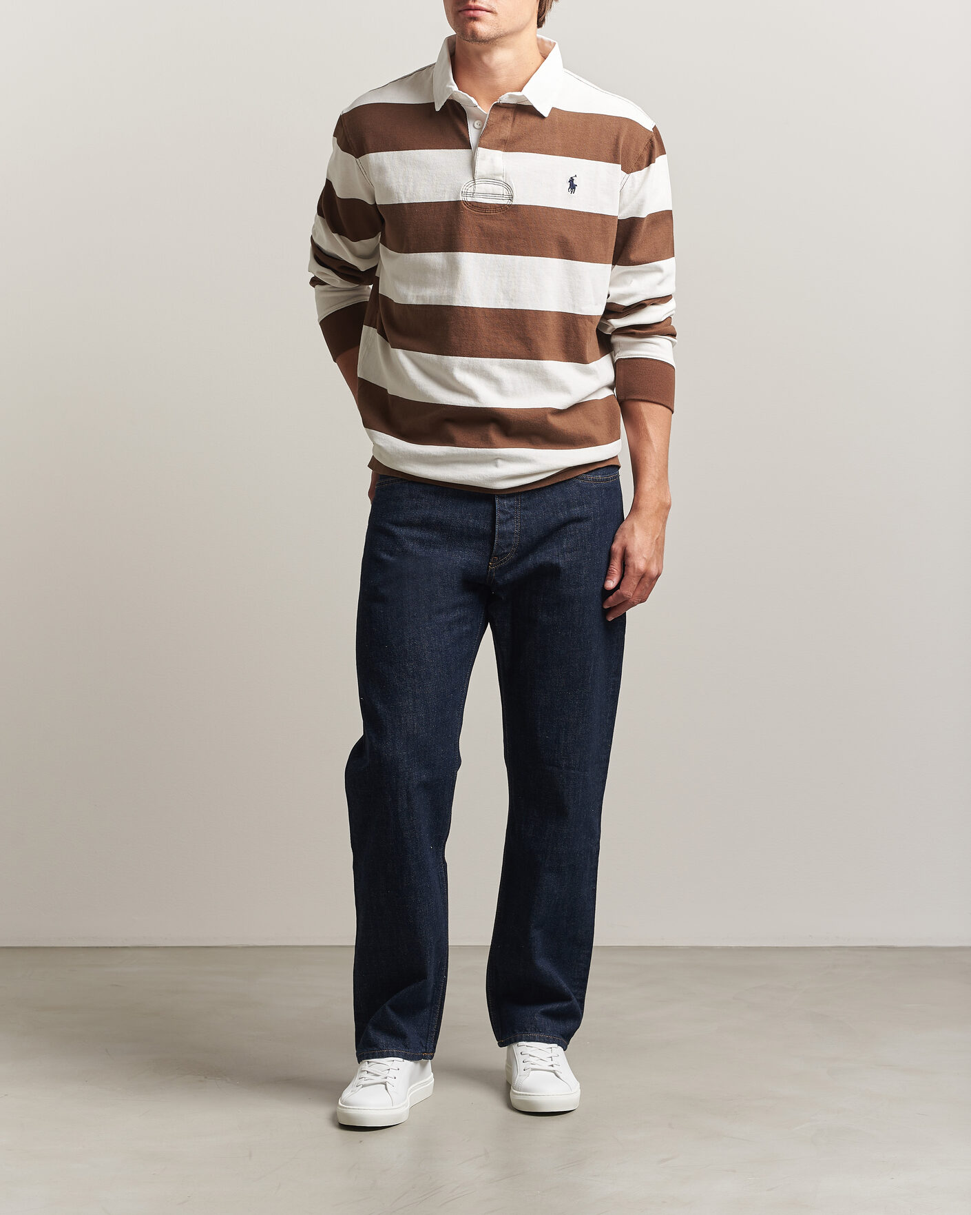 Herren | Pullover | Polo Ralph Lauren | Block Striped Rugby Pale Russet/Trophy Cream