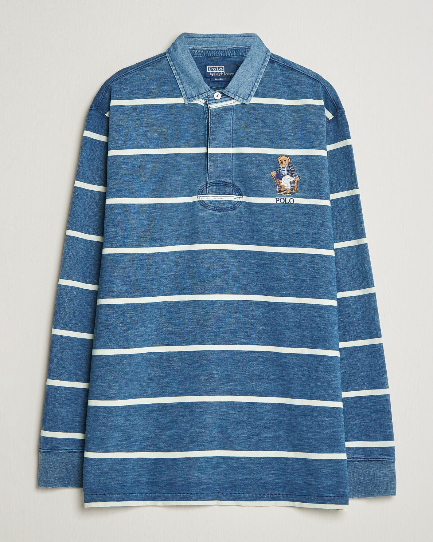Herren | Pullover | Polo Ralph Lauren | Striped Indigo Rugby Newport Bear