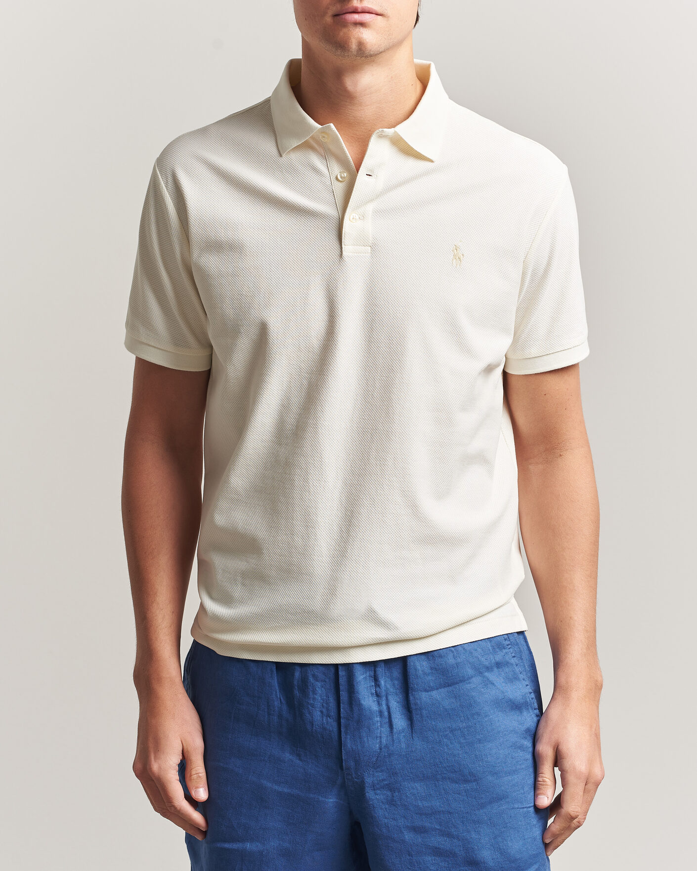 Herren | Poloshirts | Polo Ralph Lauren | Honeycomb Texture Polo Pale Cream