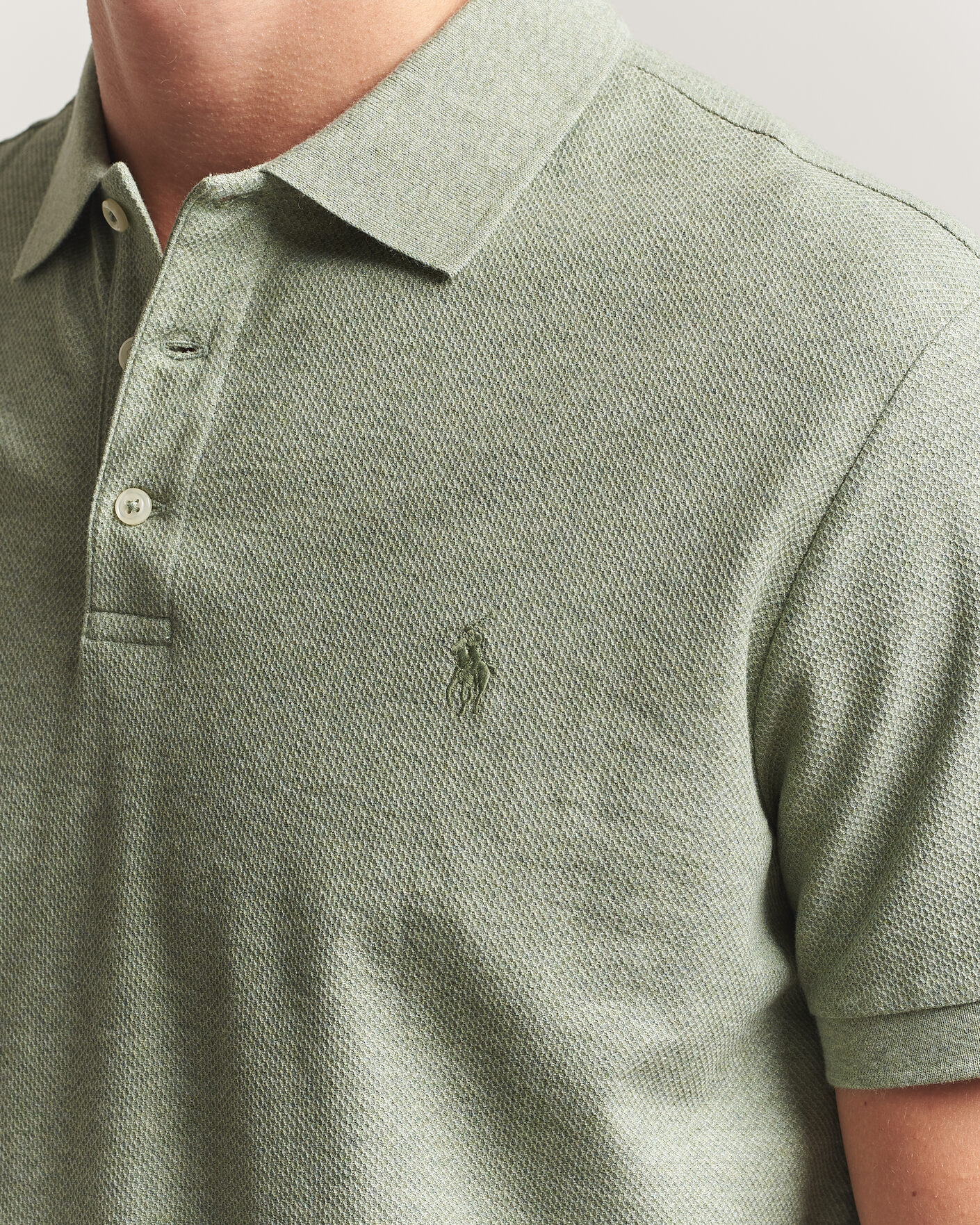 Herren | Poloshirts | Polo Ralph Lauren | Honeycomb Texture Polo Greenery Heather