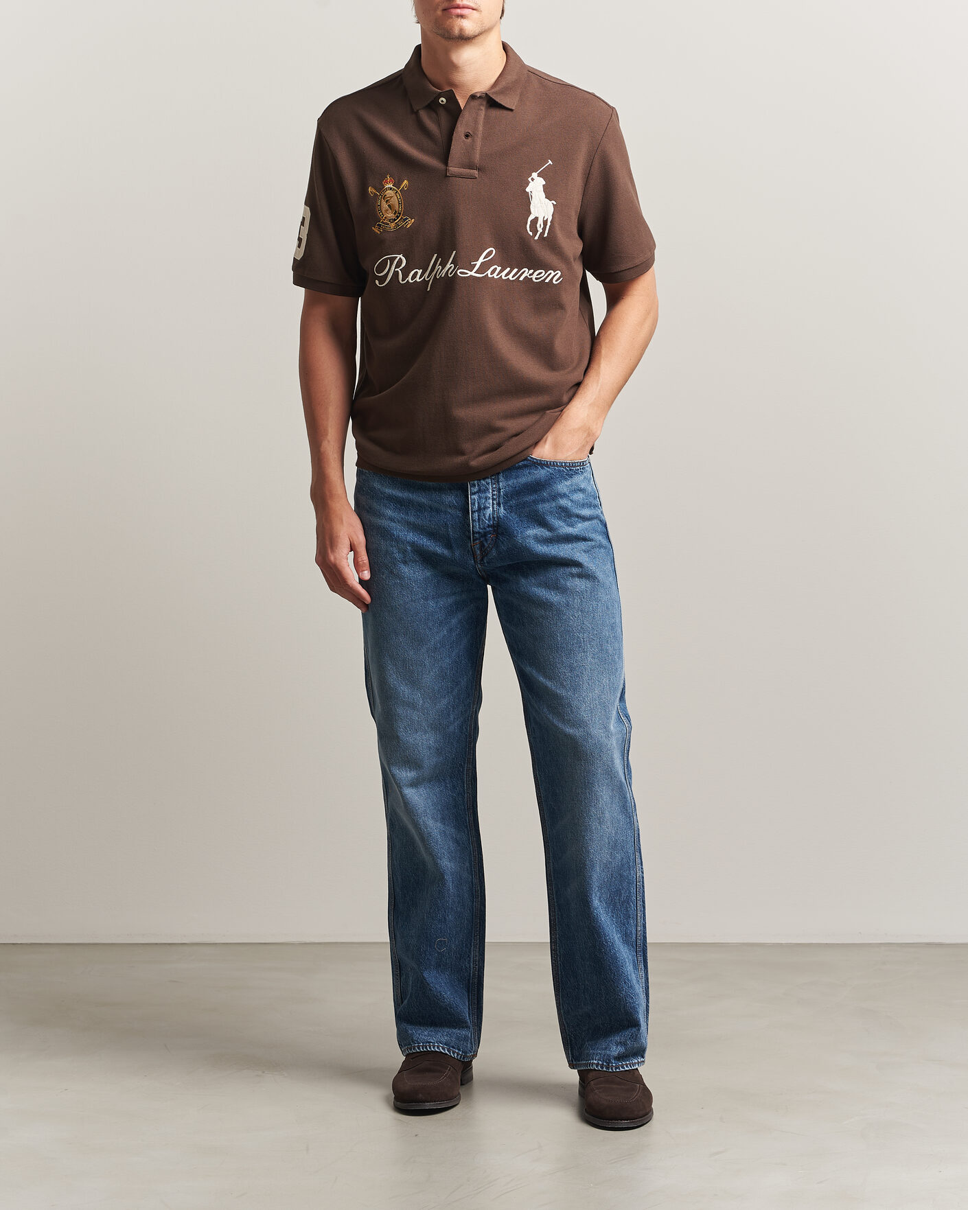 Polo Ralph Lauren Classic Fit Team Polo Nutmeg Brown bei Care of Carl
