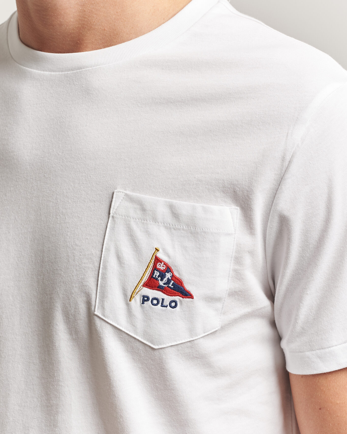 Herren | T-Shirts | Polo Ralph Lauren | Backprint Pocket Tee Newport Bear/White