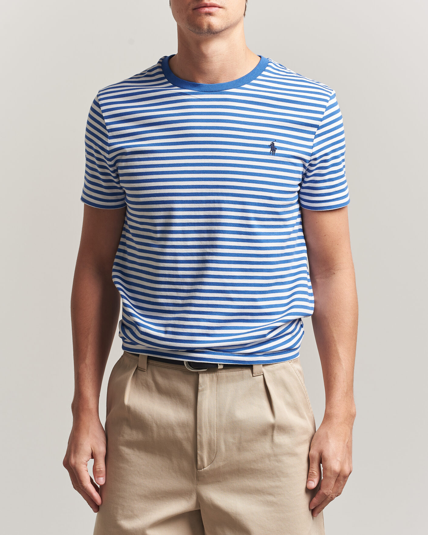 Herren | T-Shirts | Polo Ralph Lauren | Crew Neck Striped T-shirt New Iris Blue/White