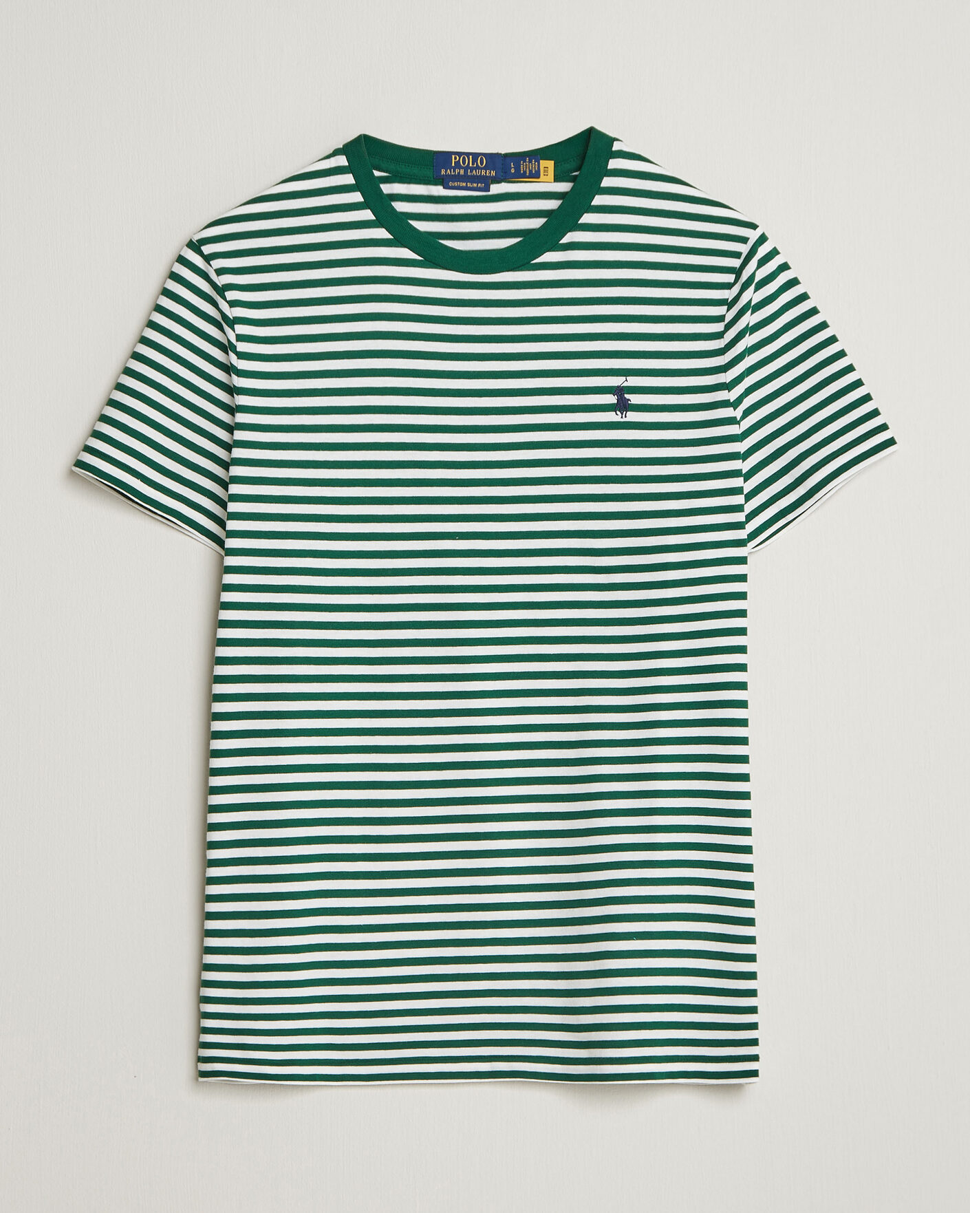 Herren | T-Shirts | Polo Ralph Lauren | Crew Neck Striped T-shirt New Forest/White