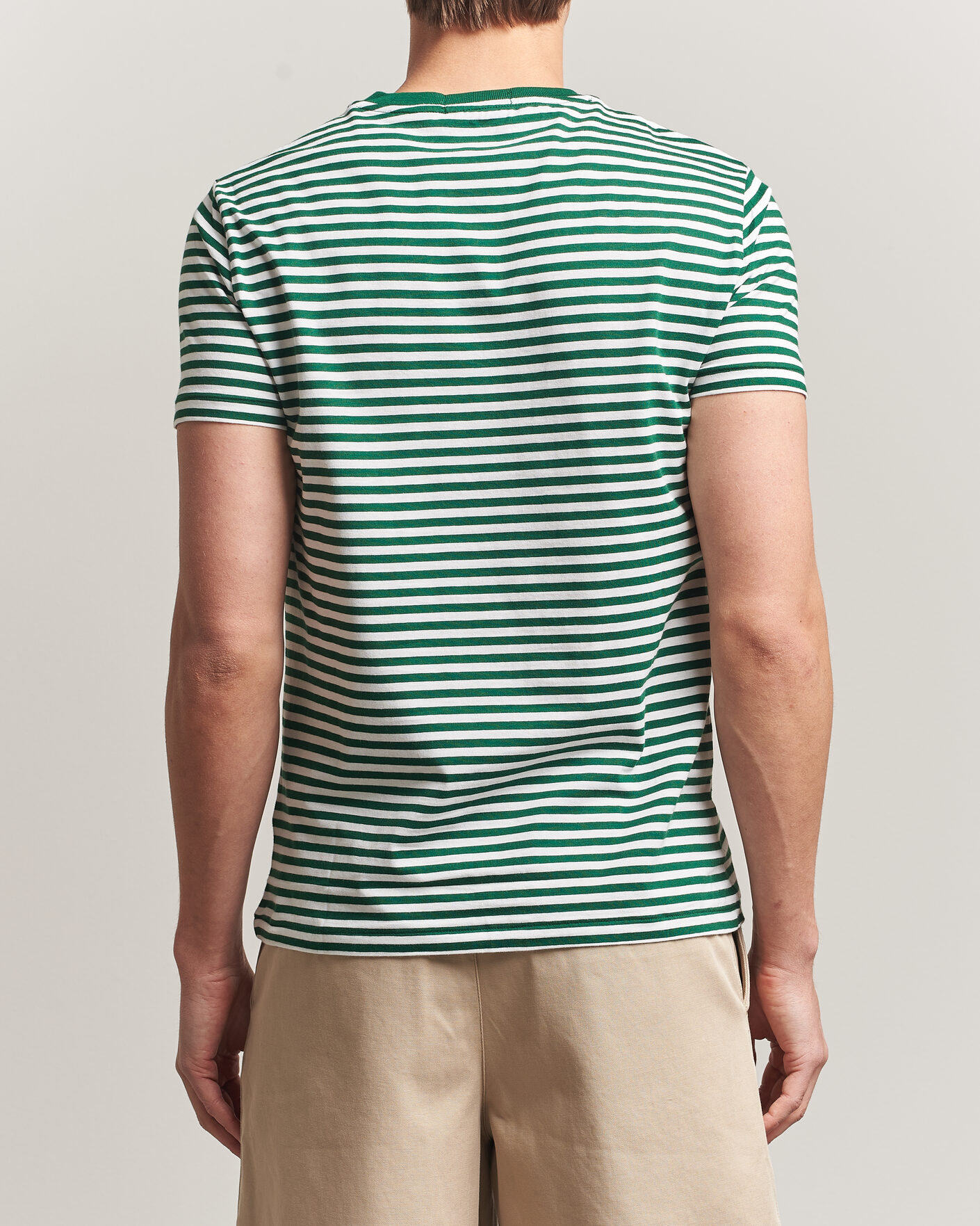 Herren | T-Shirts | Polo Ralph Lauren | Crew Neck Striped T-shirt New Forest/White
