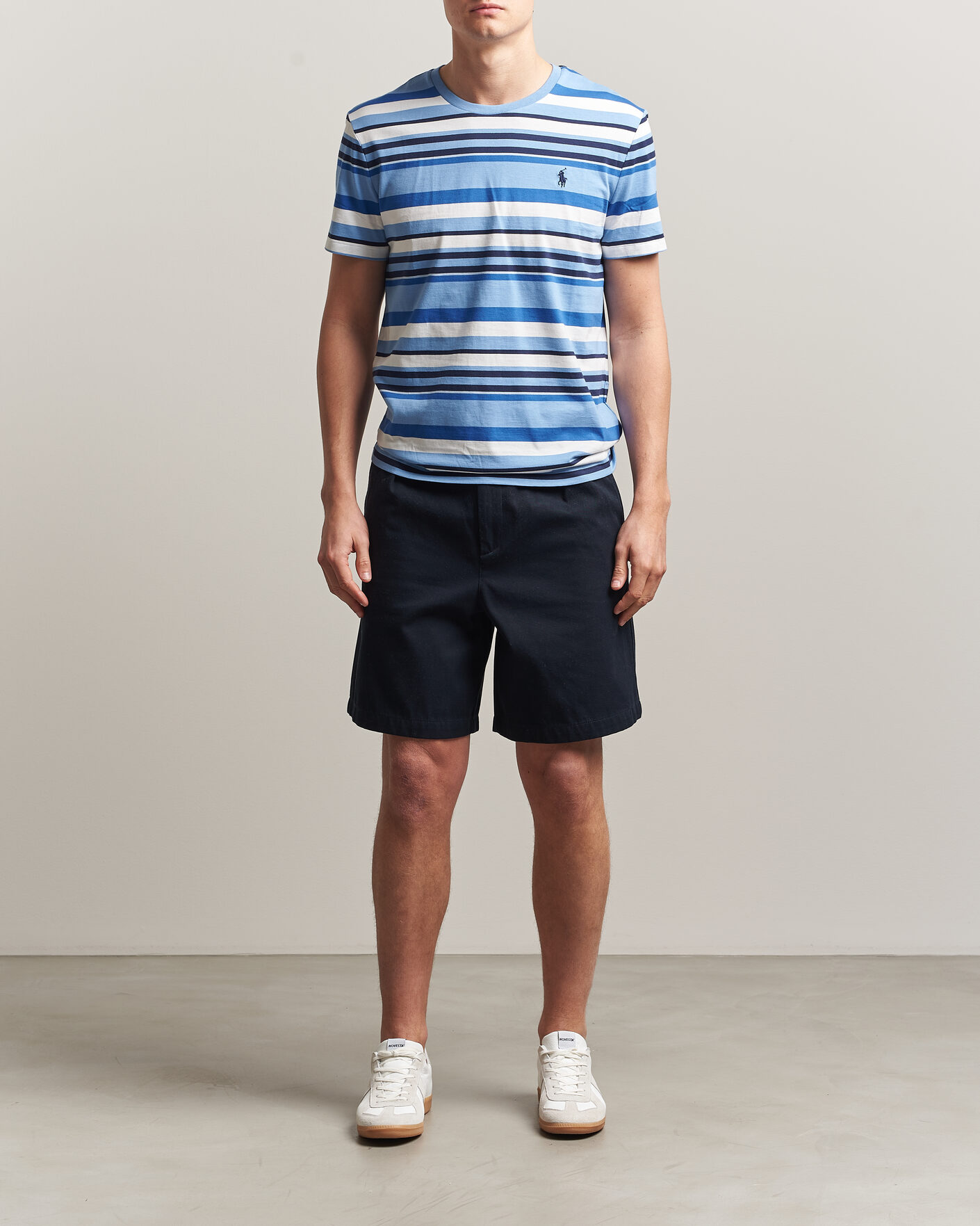 Herren | T-Shirts | Polo Ralph Lauren | Crew Neck Striped T-shirt Bristol Blue Multi