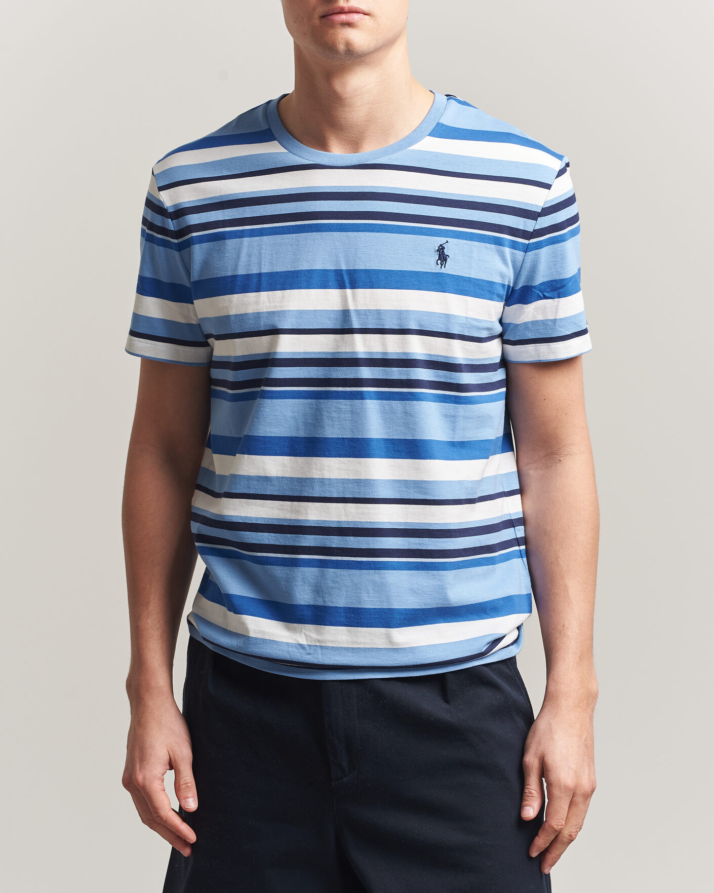 Herren | T-Shirts | Polo Ralph Lauren | Crew Neck Striped T-shirt Bristol Blue Multi