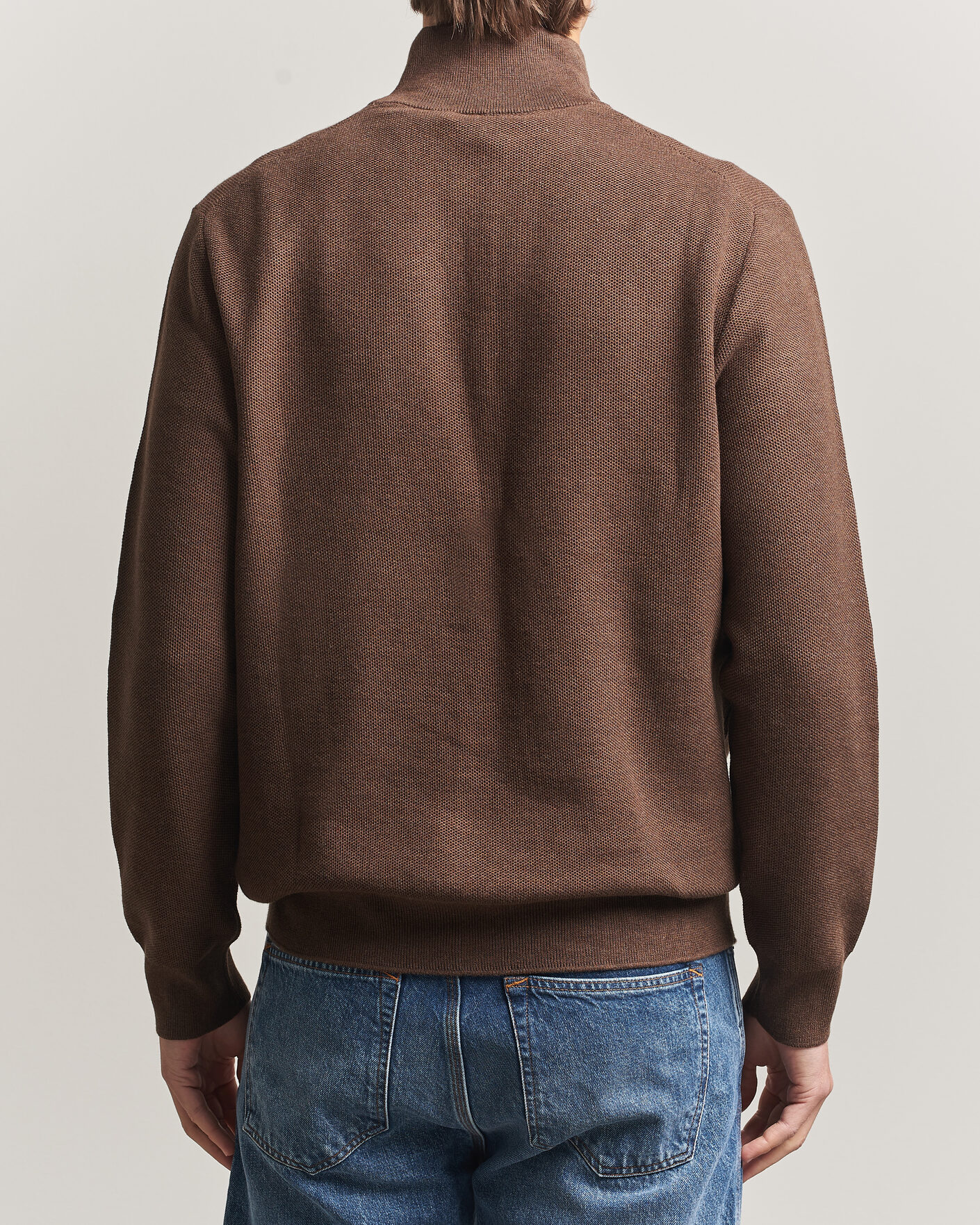 Herren | Pullover | Polo Ralph Lauren | Textued Half-Zip Nutmeg Brown Heather