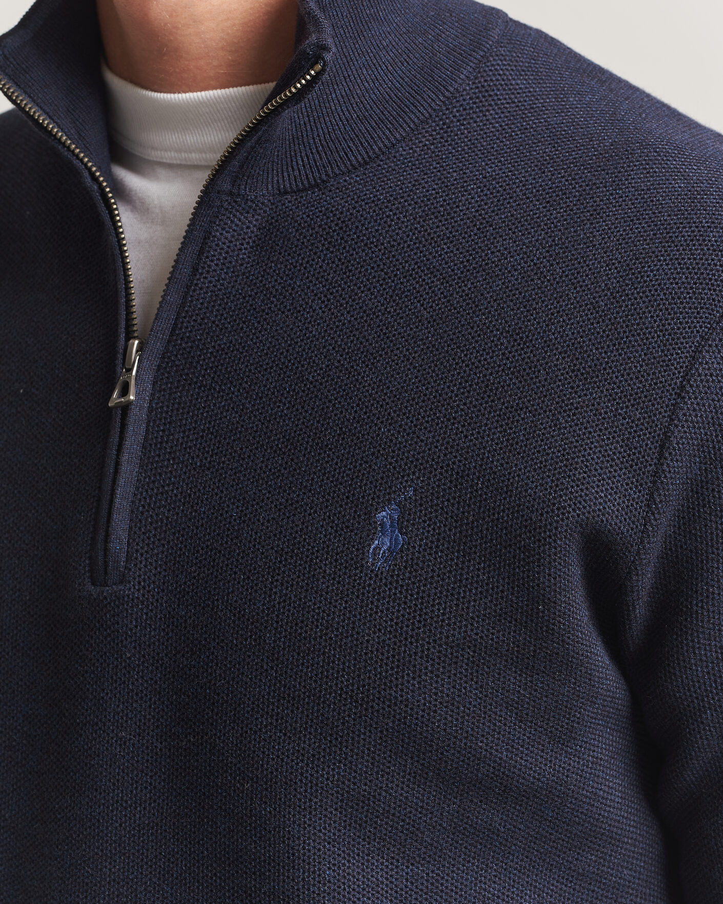 Herren | Pullover | Polo Ralph Lauren | Textured Half-Zip Navy Heather