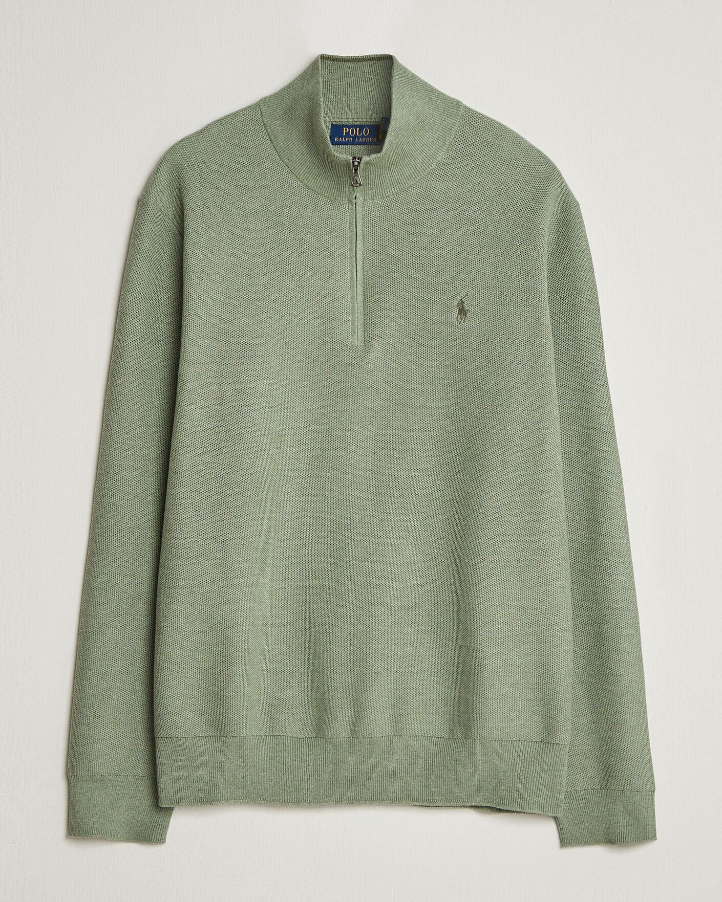 Herren | Pullover | Polo Ralph Lauren | Textued Half-Zip Fern Green Heather