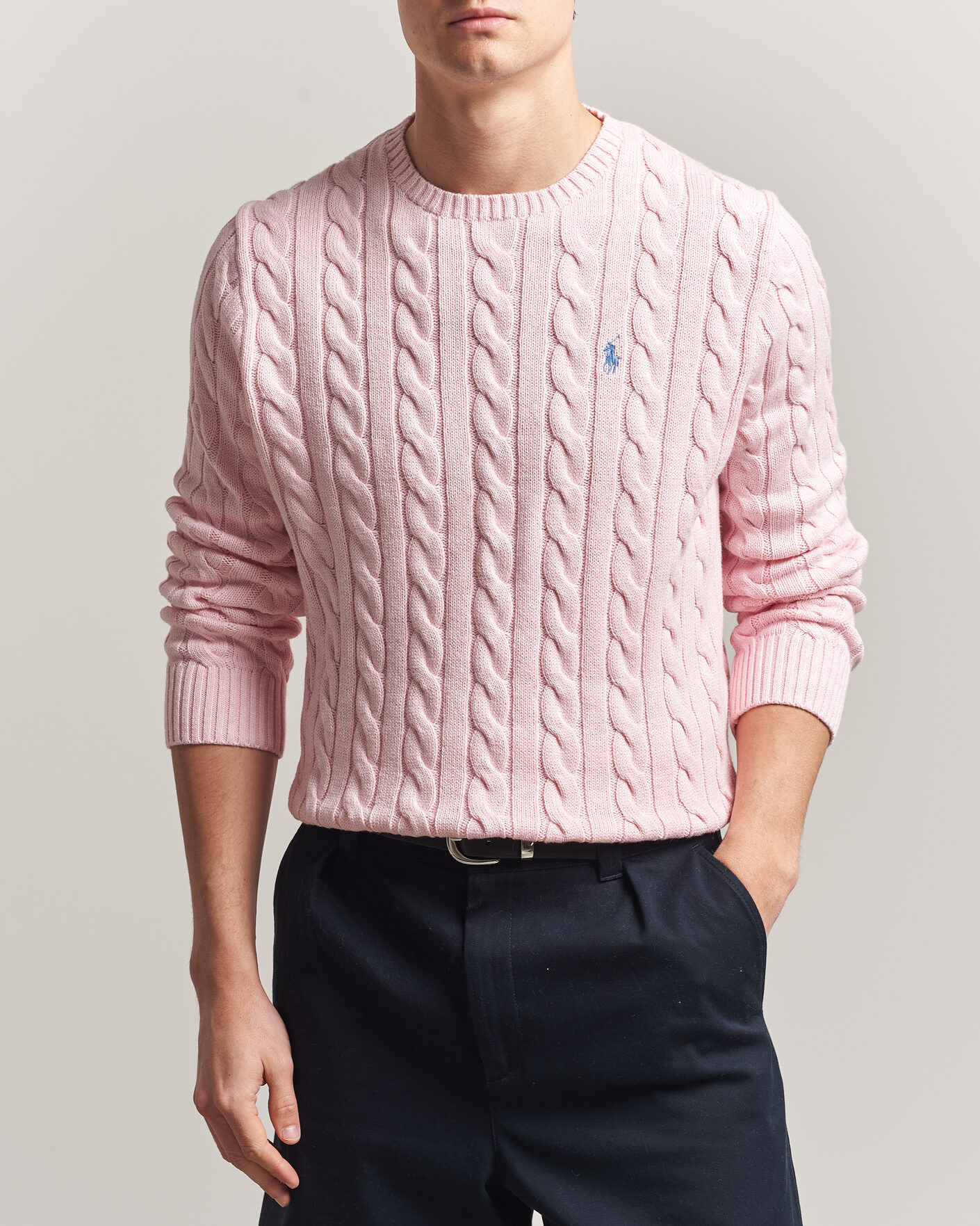 Herren | Pullover | Polo Ralph Lauren | Cotton Cable Pullover Ballet Pink Heather
