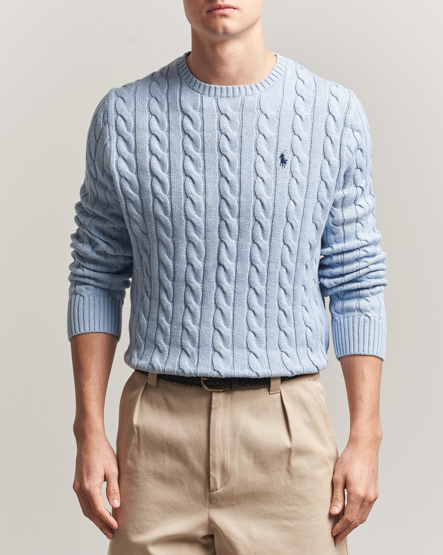 Herren | Pullover | Polo Ralph Lauren | Cotton Cable Pullover Blue Hyacinth Heather