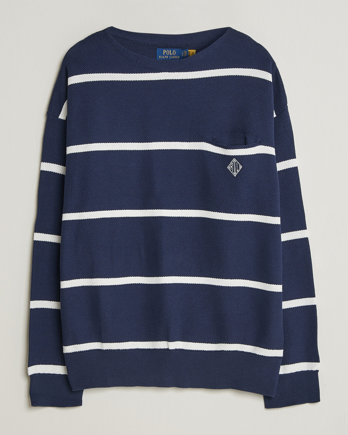 Herren | Pullover | Polo Ralph Lauren | Striped Boat Neck Sweater Navy Combo