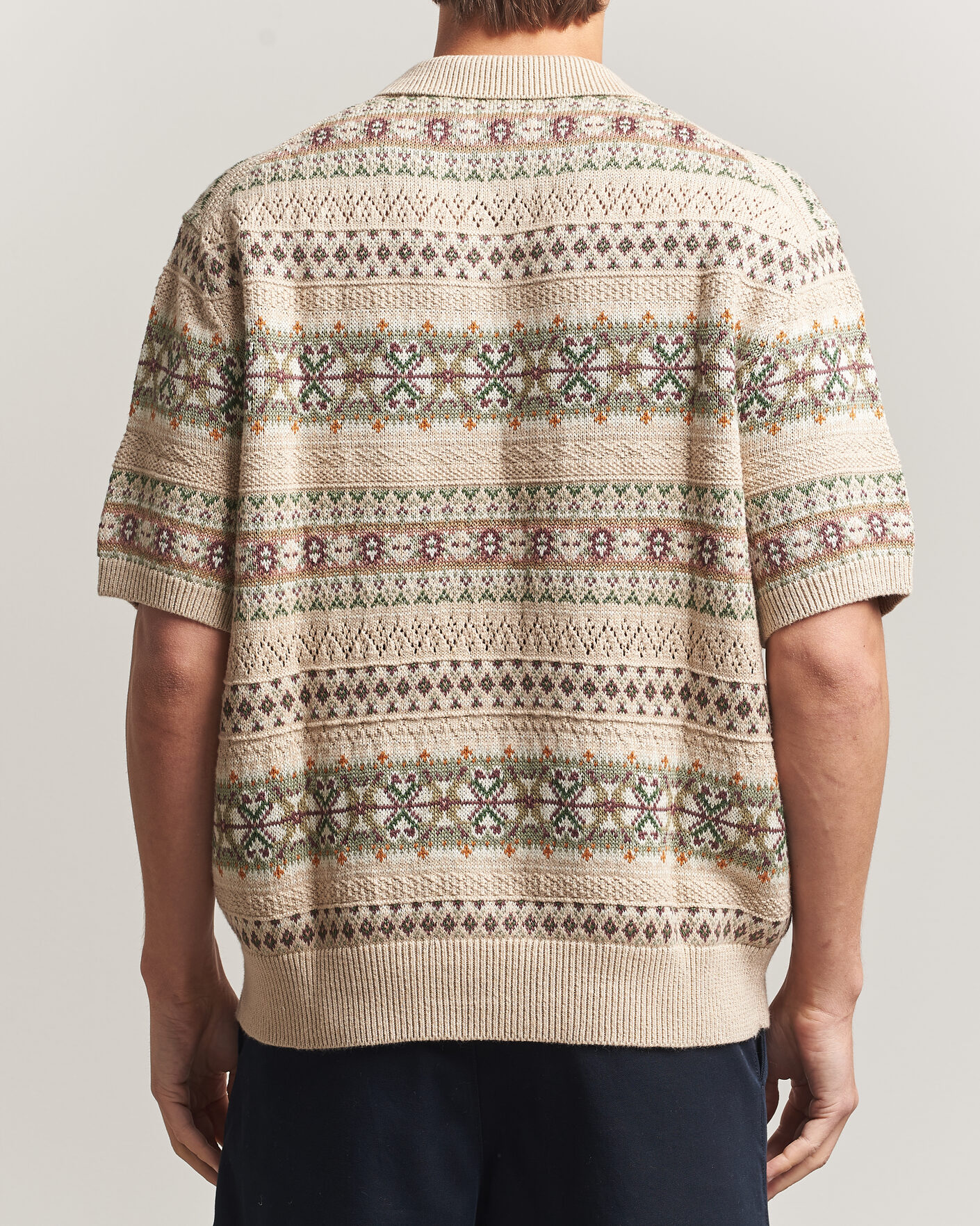 Herren | Pullover | Polo Ralph Lauren | Cotton/Linen Fairisle Polo Tan Combo