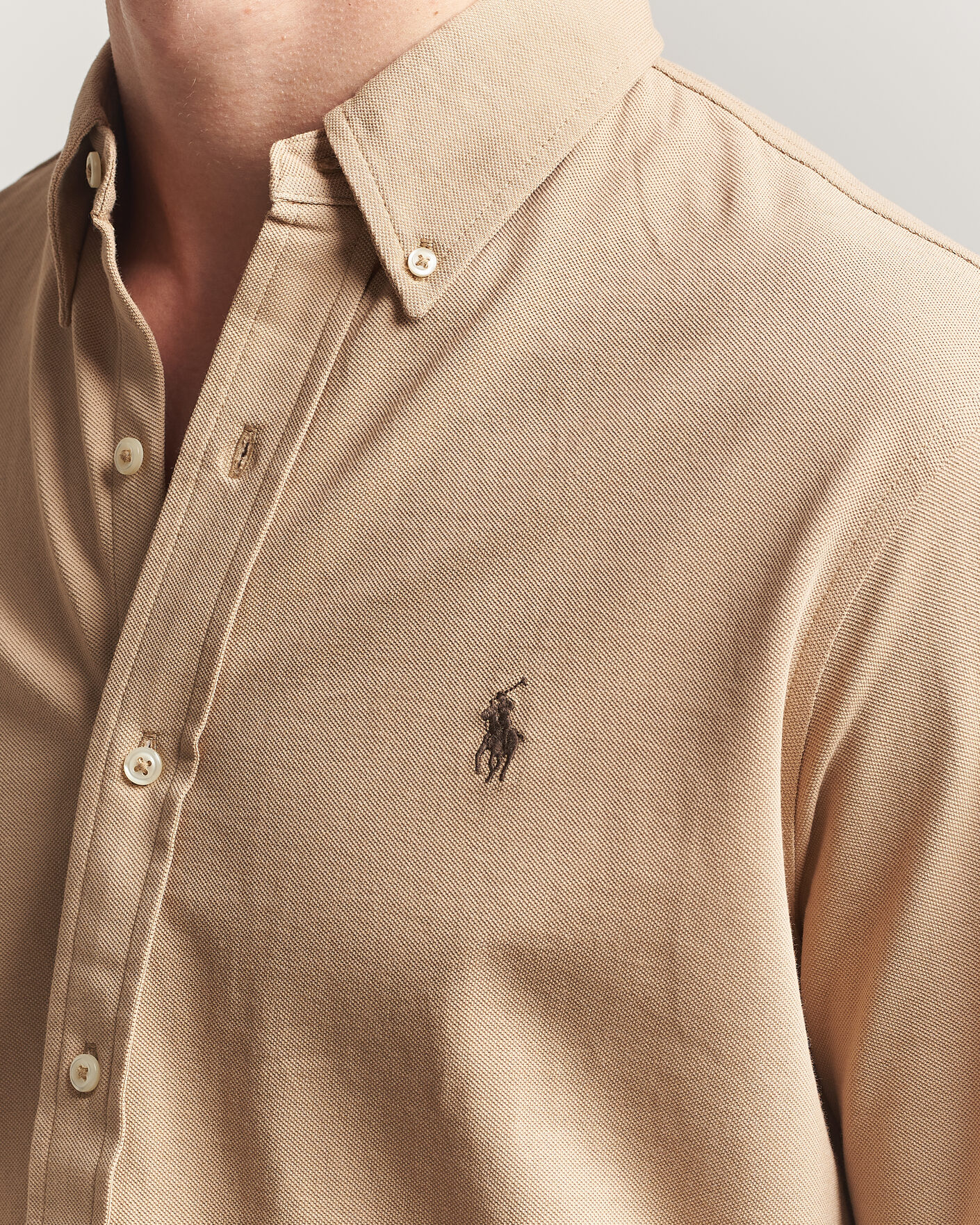 Herren | Hemden | Polo Ralph Lauren | Featherweight Mesh Shirt Vintage Khaki