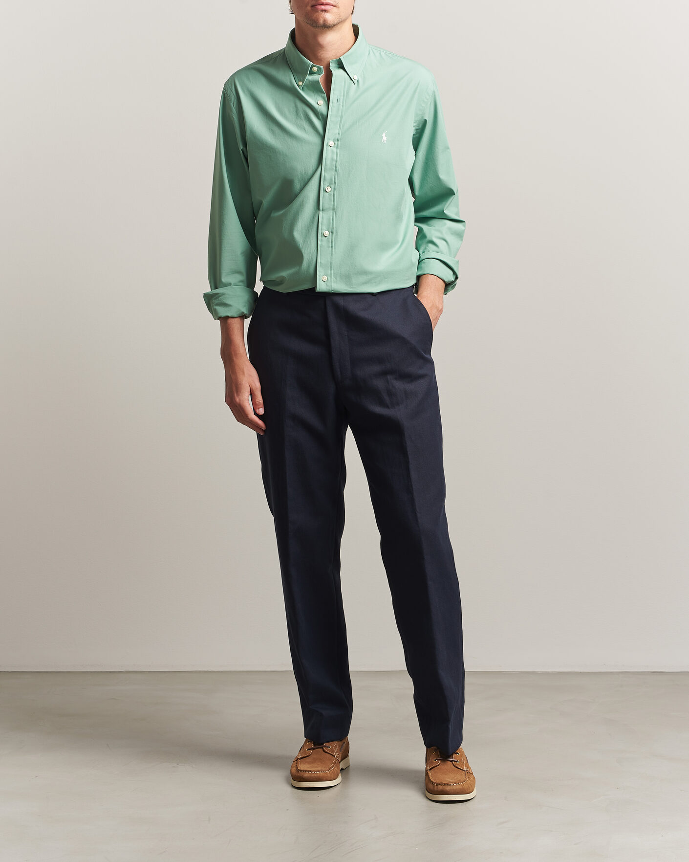 Herren | Hemden | Polo Ralph Lauren | Custom Fit Poplin Shirt Faded Mint