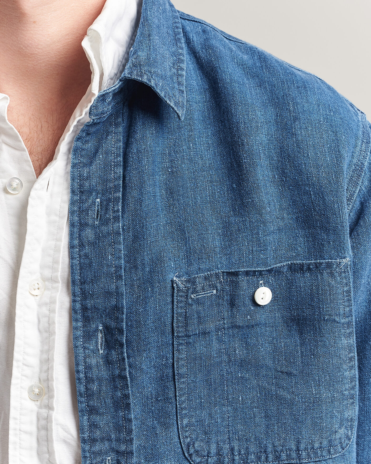 Herren | Hemden | Polo Ralph Lauren | Indigo/Linen Western Shirt Medium Wash
