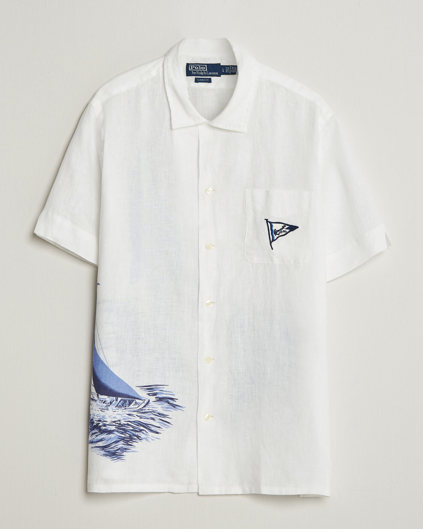Herren | Hemden | Polo Ralph Lauren | Linen Camp Shirt Vintage Nautical Sail