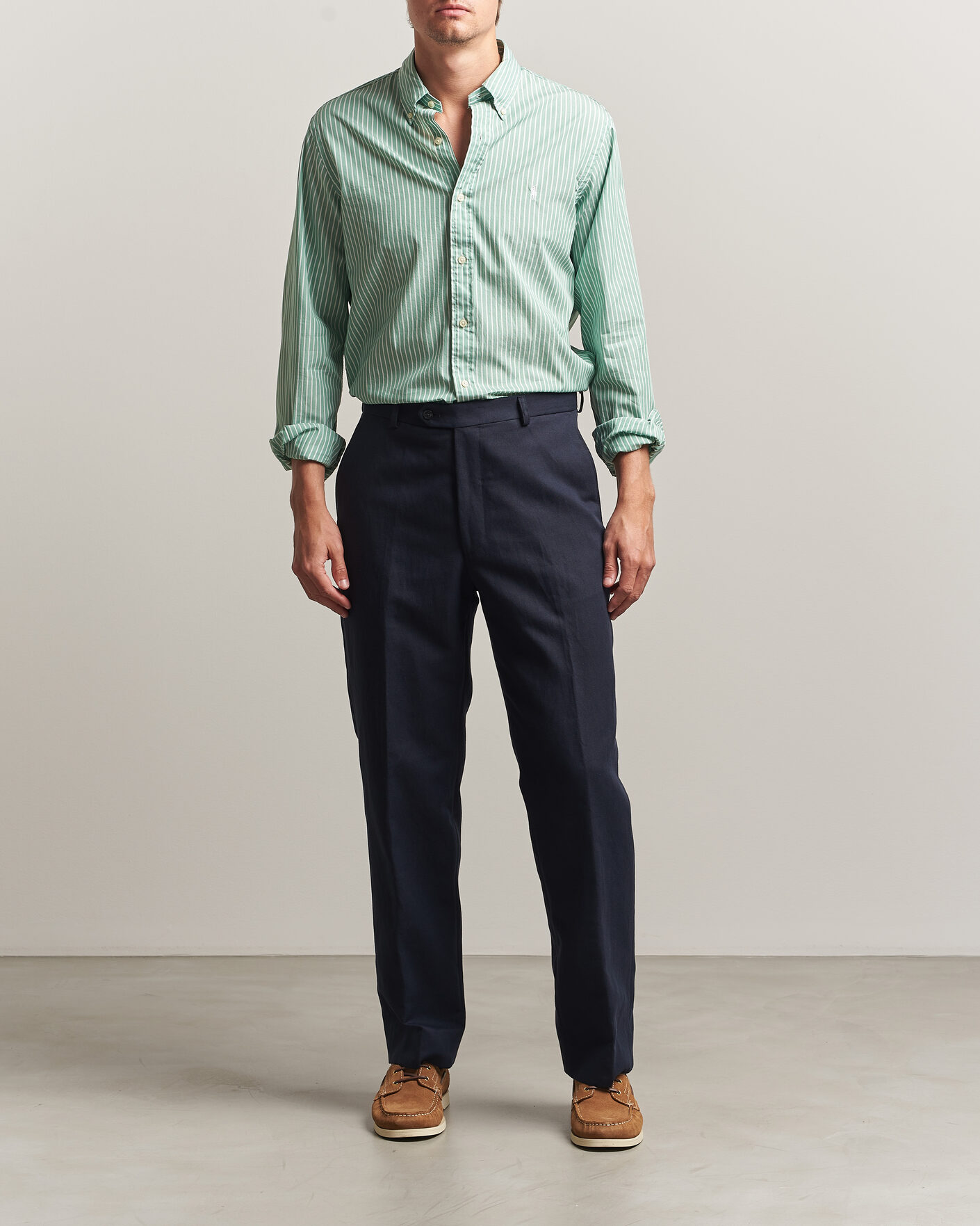 Herren | Hemden | Polo Ralph Lauren | Custom Fit Stripe Poplin Shirt Faded Mint