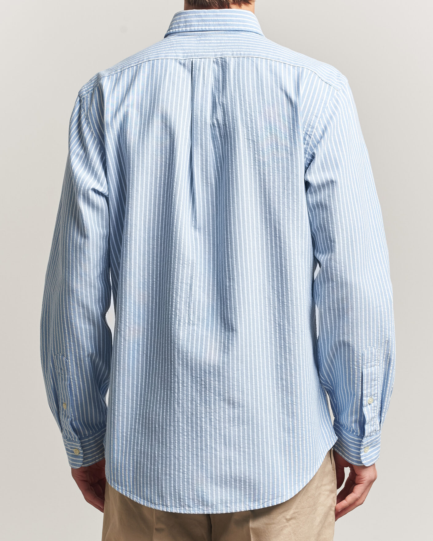Herren | Hemden | Polo Ralph Lauren | Custom Fit Seersucker/Oxford Stripe Shirt Blue