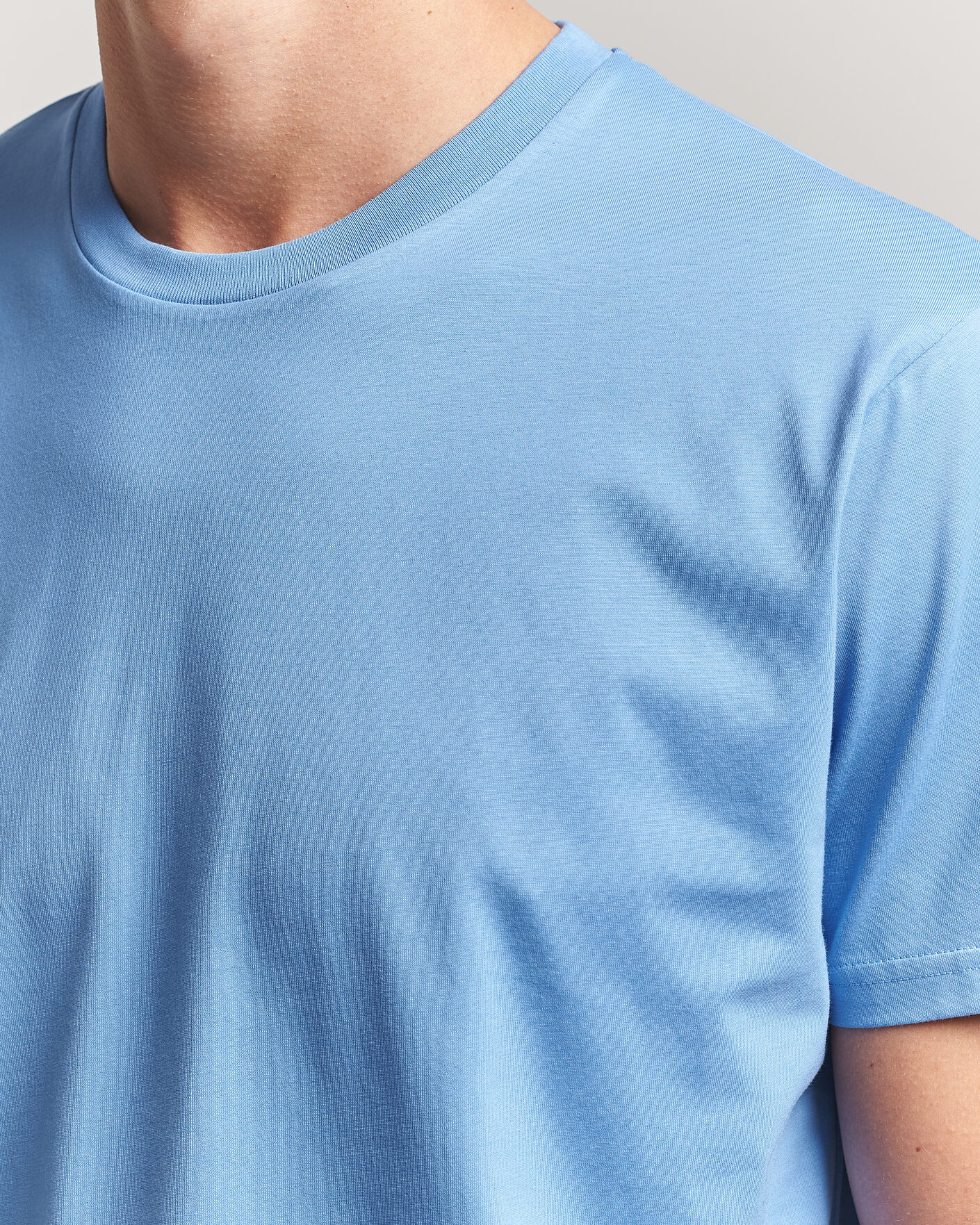 Herren | T-Shirts | Sunspel | Riviera Midweight T-Shirt Azure Blue