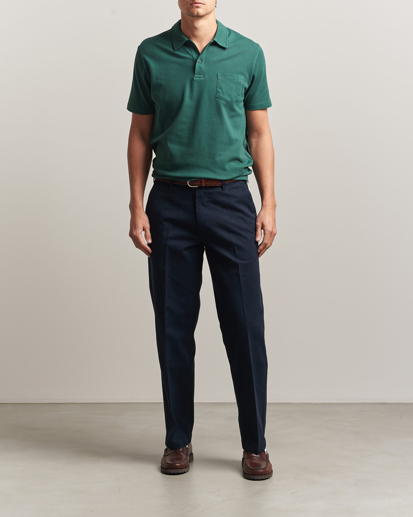 Herren | Poloshirts | Sunspel | Riviera Polo Shirt Forest Green