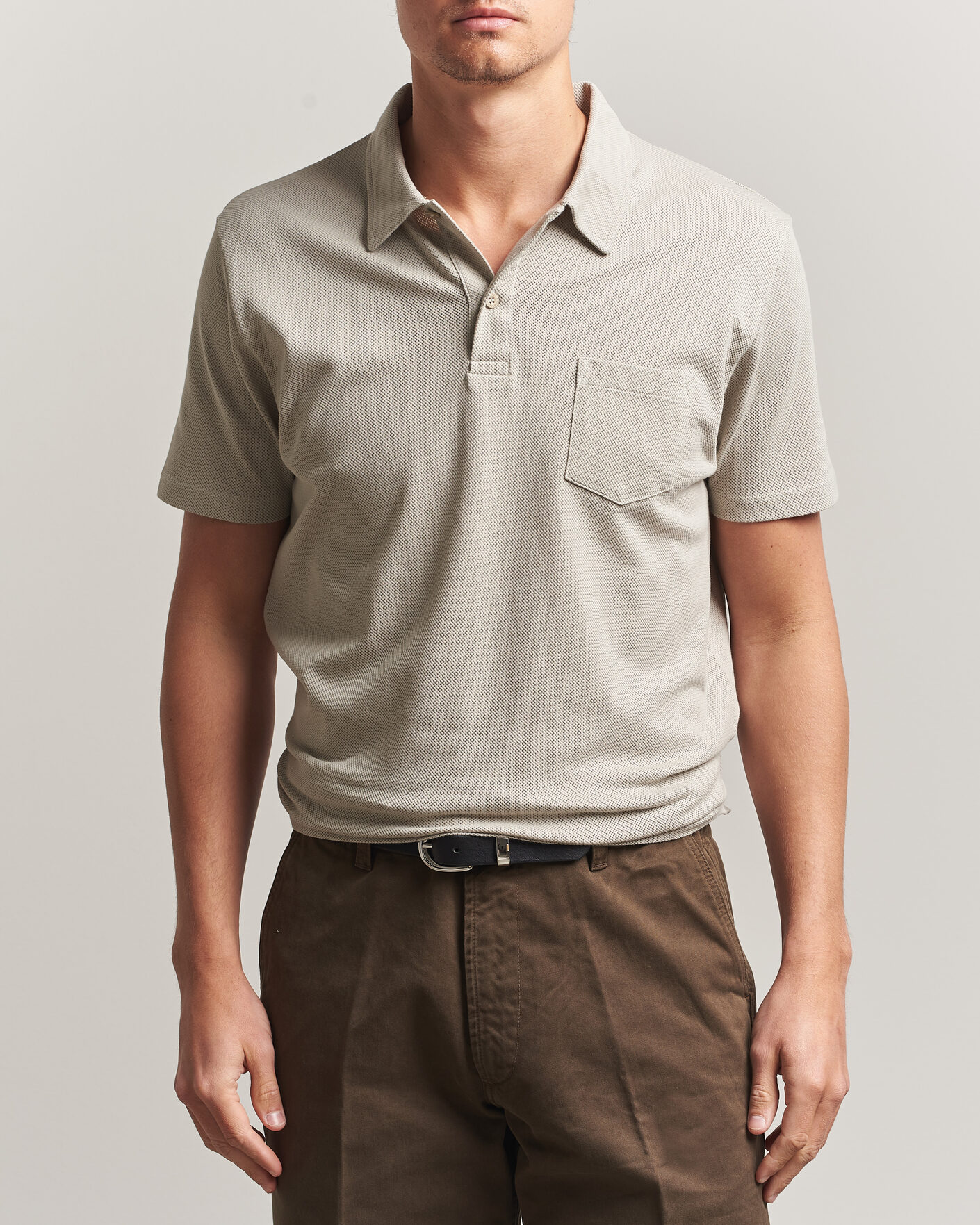 Herren | Poloshirts | Sunspel | Riviera Polo Shirt Ash